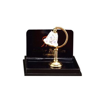 Reutter Porzellan Dekofigur 001.369/5 - Tischlampe "Karo Gold", Miniatur