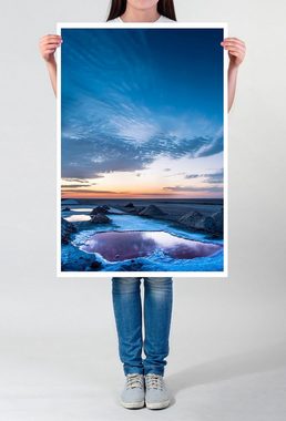 Sinus Art Poster Landschaftsfotografie 60x90cm Poster Weite Landschaft im Morgengrauen