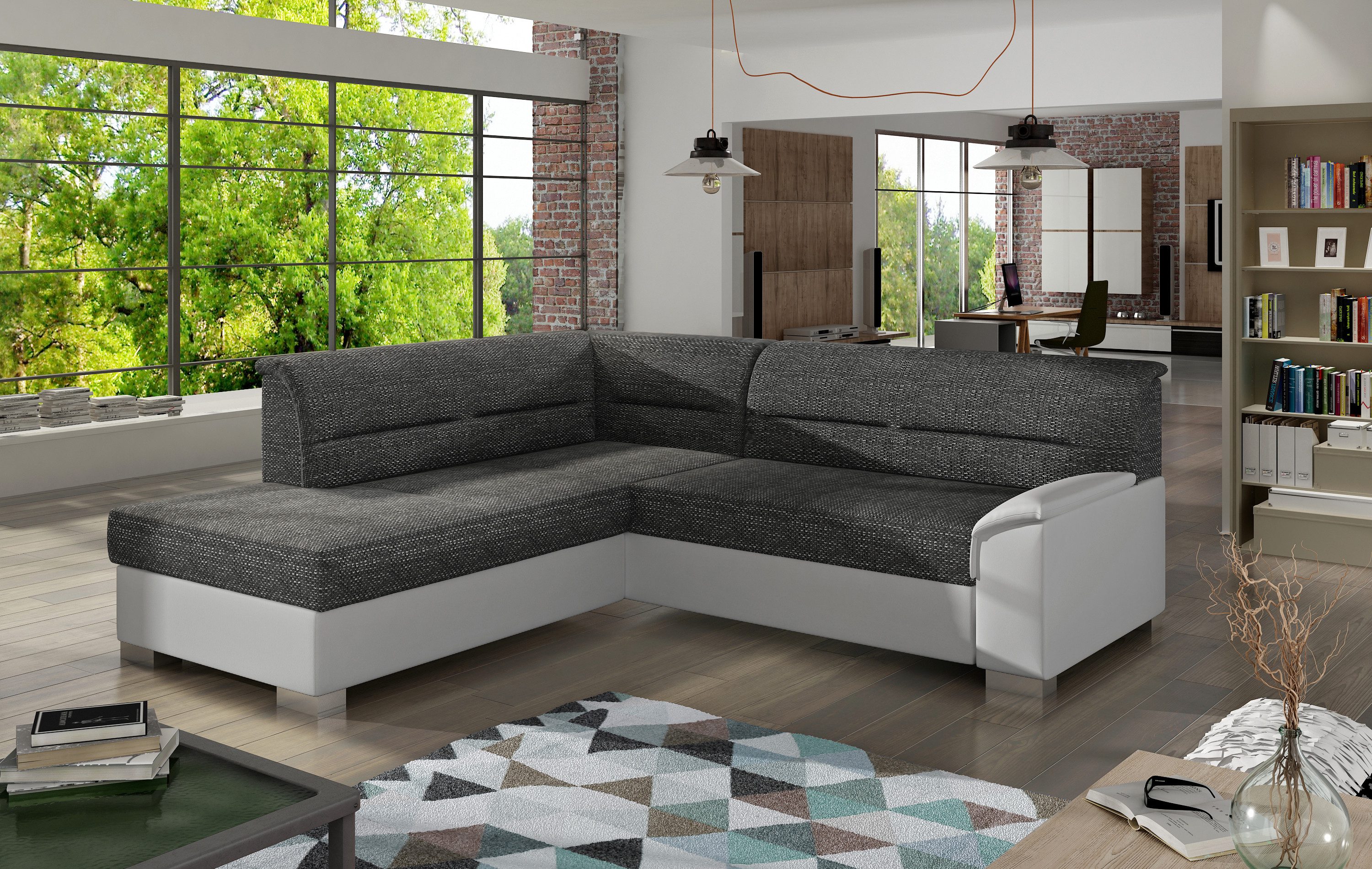 MF Design Polsterecke Bergamo, mit Bettfunktion