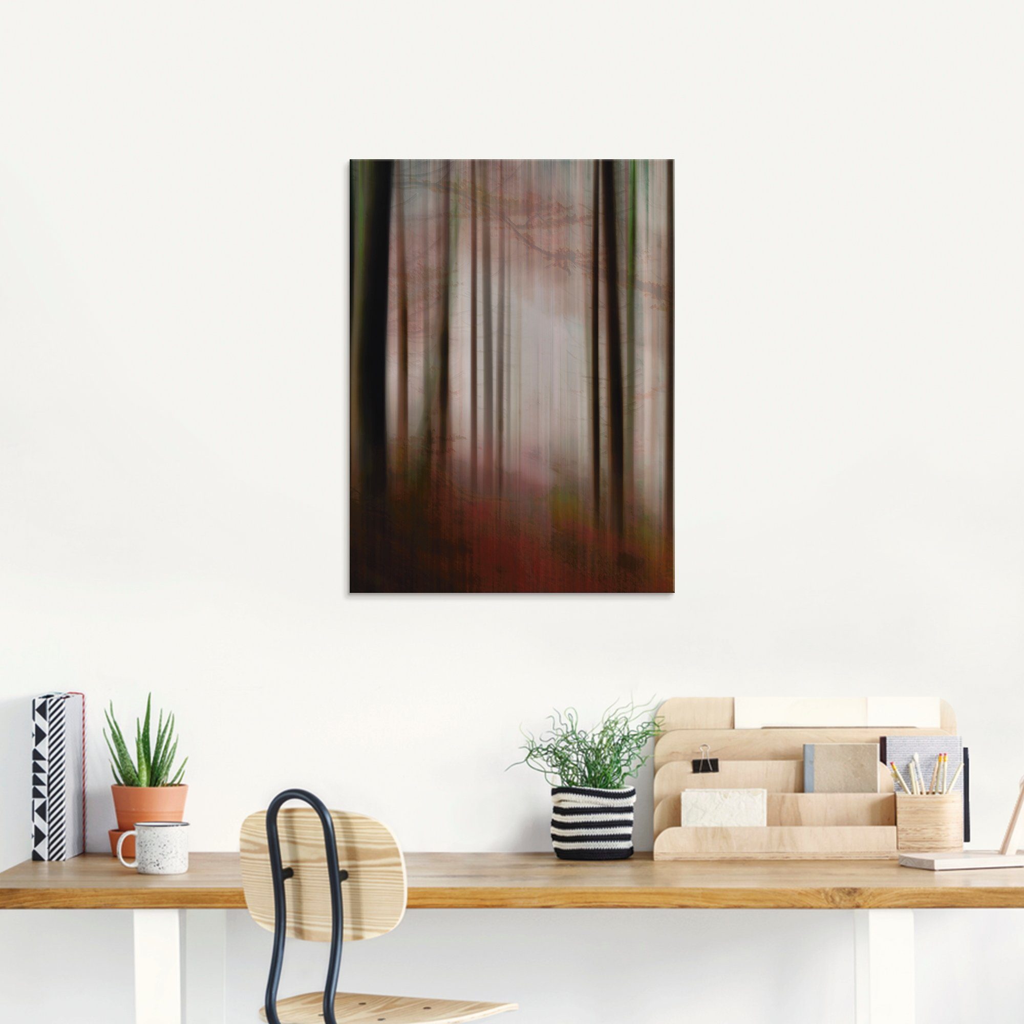 Artland Glasbild »Im Nebel - Waldlichtung«, Wald (1 Stück)-HomeTrends