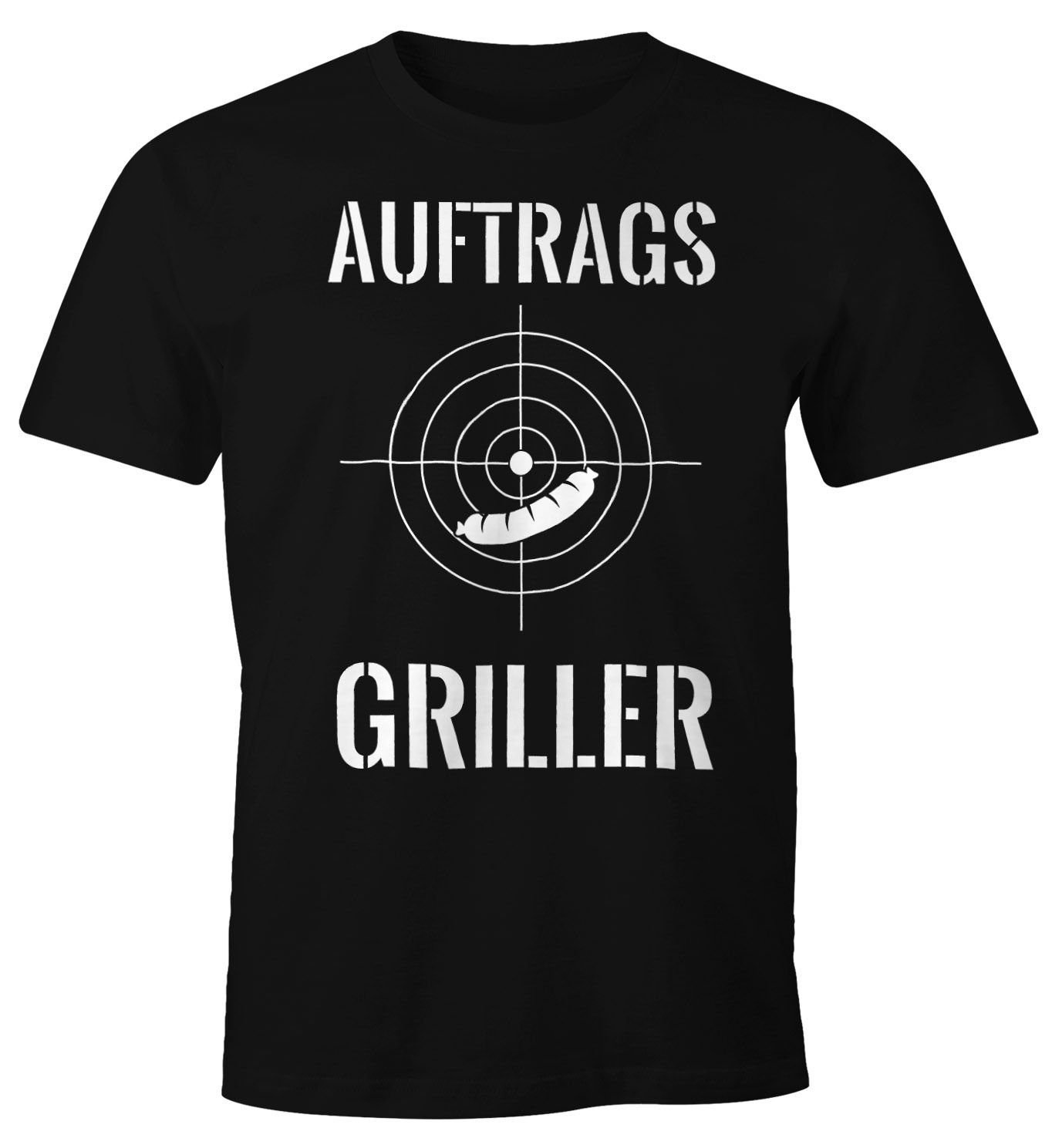 MoonWorks Print-Shirt Auftragsgriller Herren T-Shirt Fadenkreuz günstig online kaufen