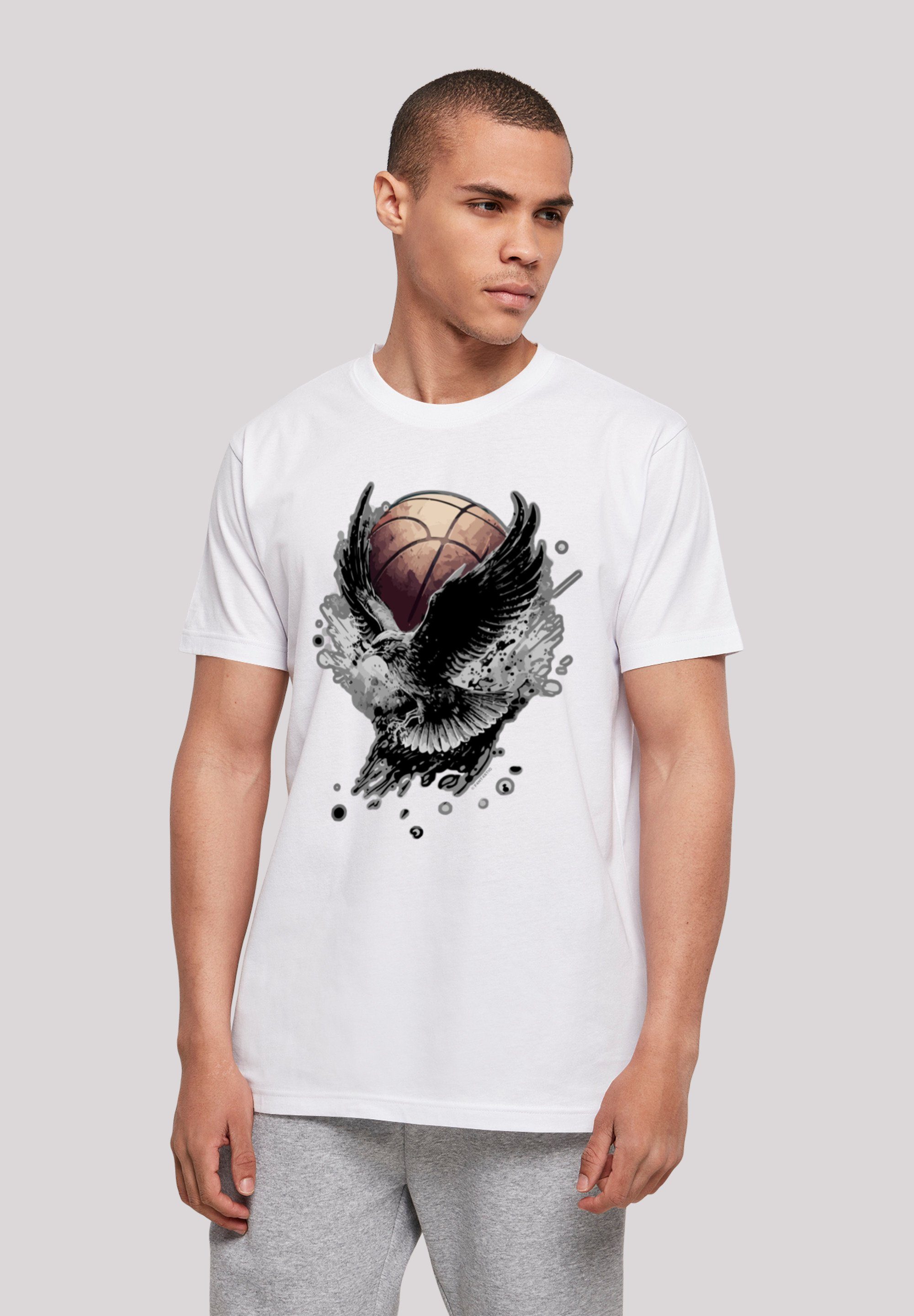 F4NT4STIC Tragekomfort Adler Print, weicher Sehr hohem T-Shirt mit Basketball Baumwollstoff