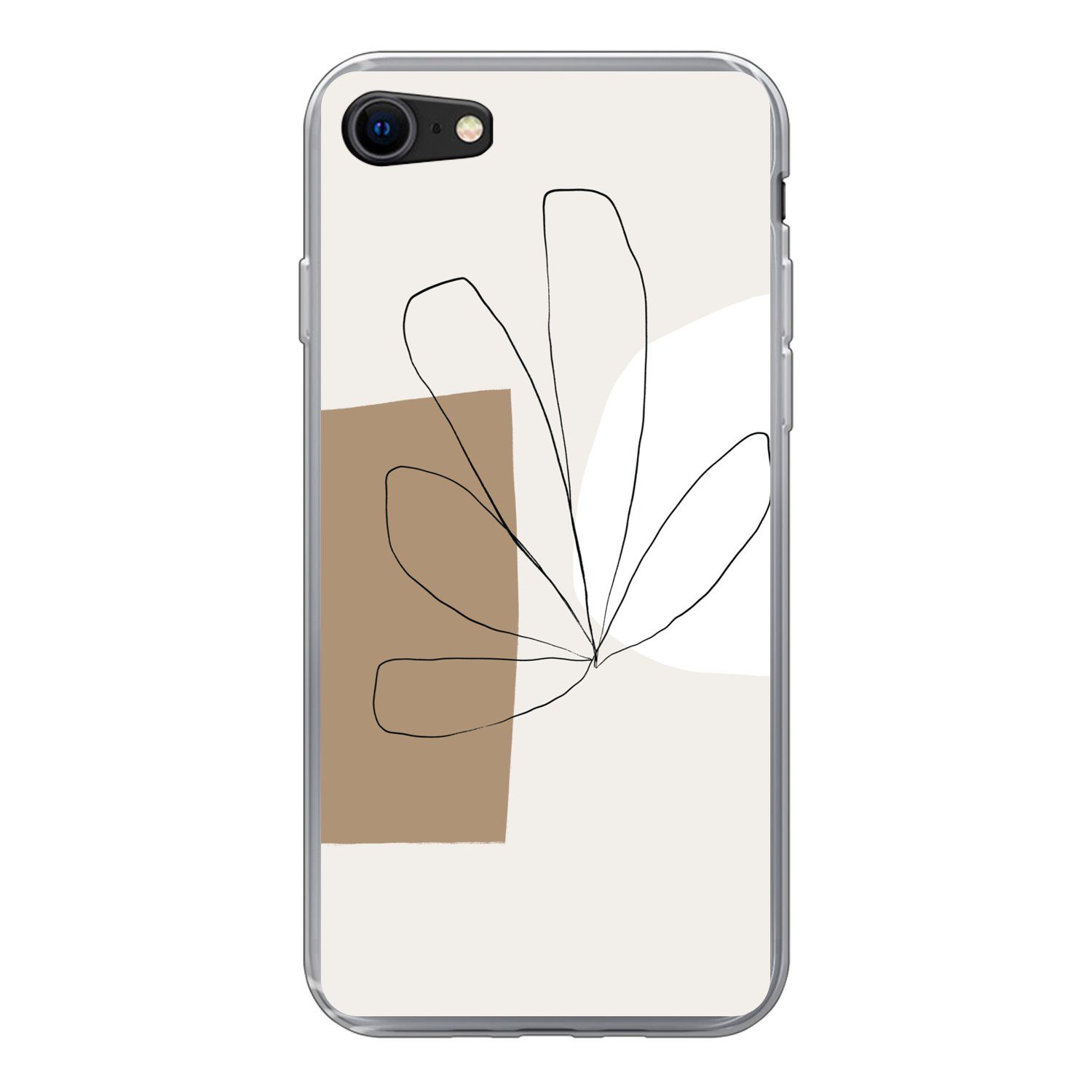 MuchoWow Handyhülle Blumen - Minimalismus - Pastell, Handyhülle Apple  iPhone 7, Smartphone-Bumper, Print, Handy Schutzhülle