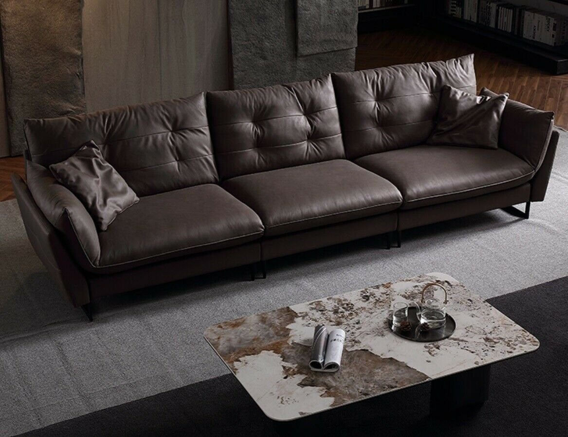 JVmoebel Sofa, Sofa 4 Sitzer Sofas Luxus Kunstleder Couchen big Polster 260cm