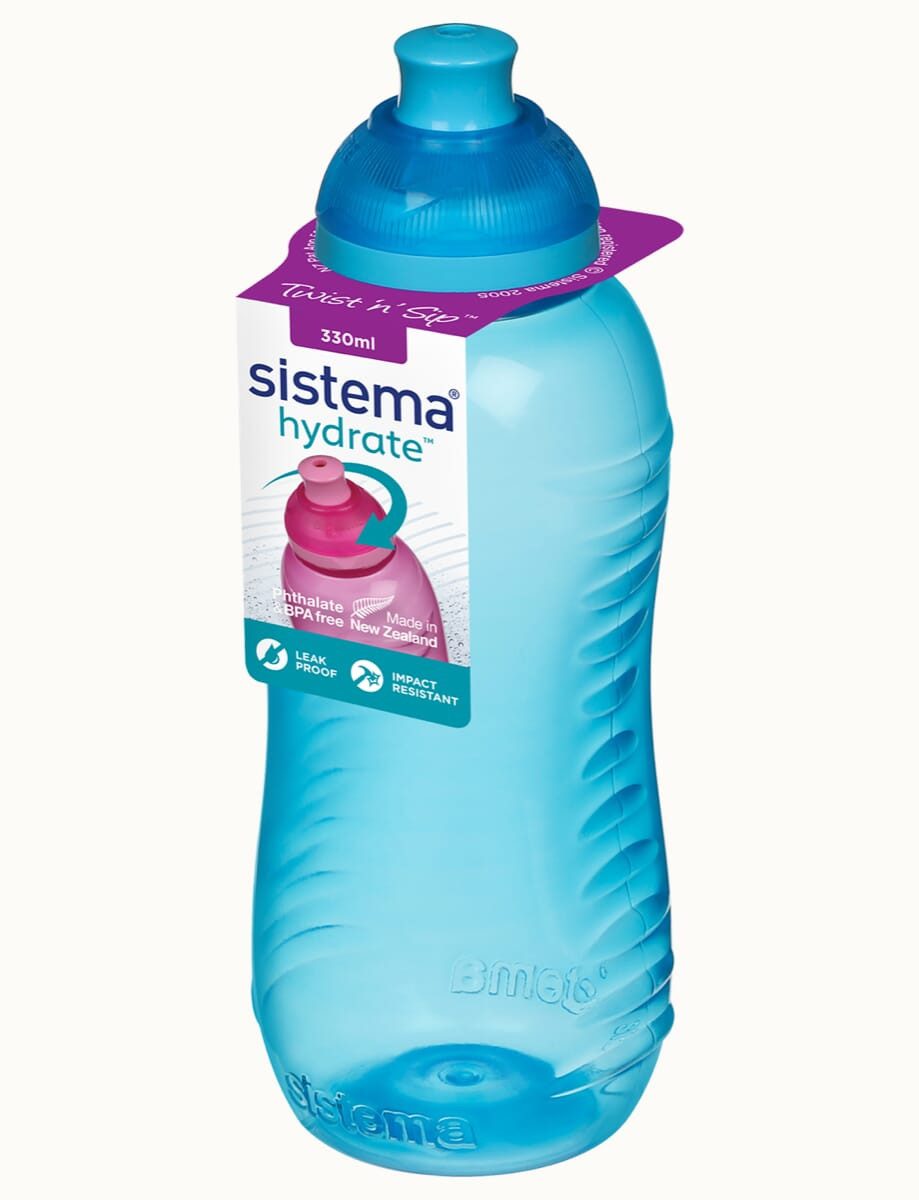 sistema Trinkflasche Sistema 330ml Twist `N` Sip Squeeze Bottle - Ocean Blue von Sistema