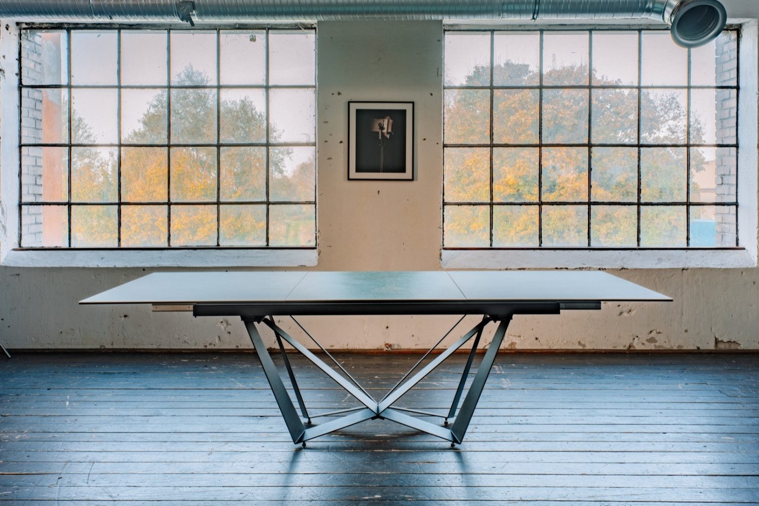 KAWOLA Esstisch ODAR, Ausziehtisch Mittelauszug Keramik grün 180x100cm