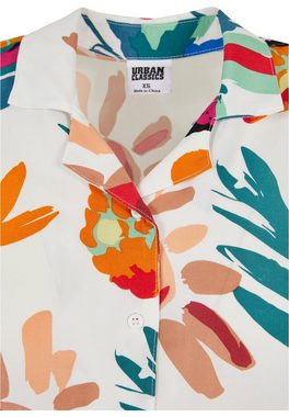 URBAN CLASSICS Kurzarmshirt Urban Classics Damen Ladies Viscose Resort Shirt (1-tlg)