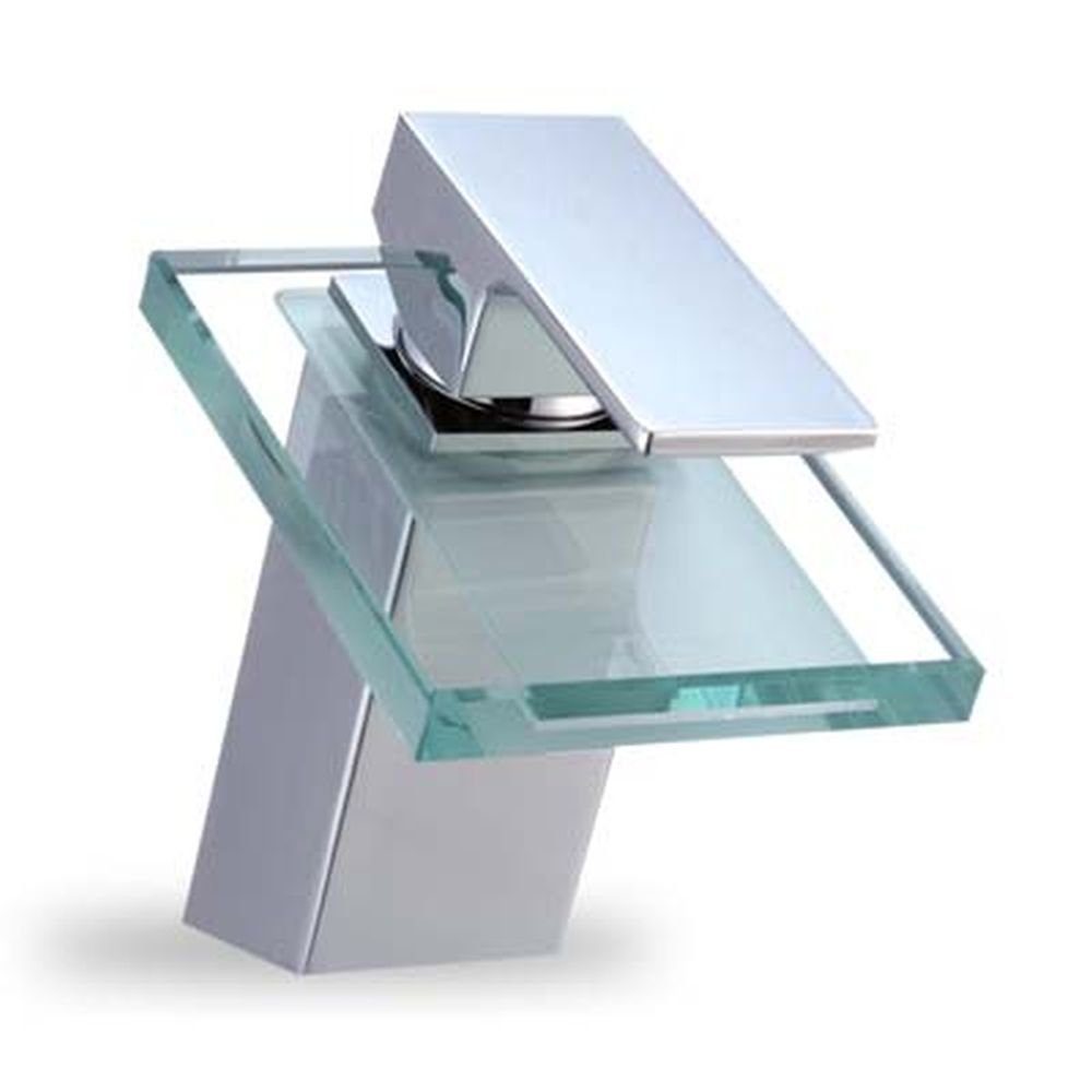 HAC24 Waschtischarmatur Glas Wasserfall Waschbecken Armatur Wasserhahn Mess günstig online kaufen