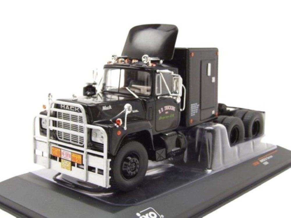 ixo Models Modellauto Mack R-Series Zugmaschine mit Kabine und Rammschutz 1966 R.D. Trucking, Maßstab 1:43