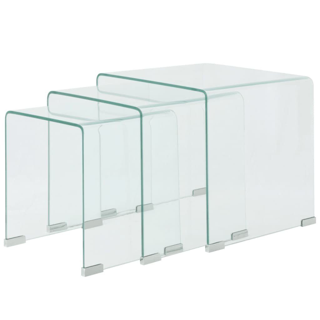 tinkaro Beistelltisch LEONORE Glas Beistelltische Transparent