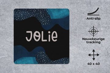 MuchoWow Gaming Mauspad Jolie - Pastell - Mädchen (1-St), Mousepad mit Rutschfester Unterseite, Gaming, 40x40 cm, XXL, Großes