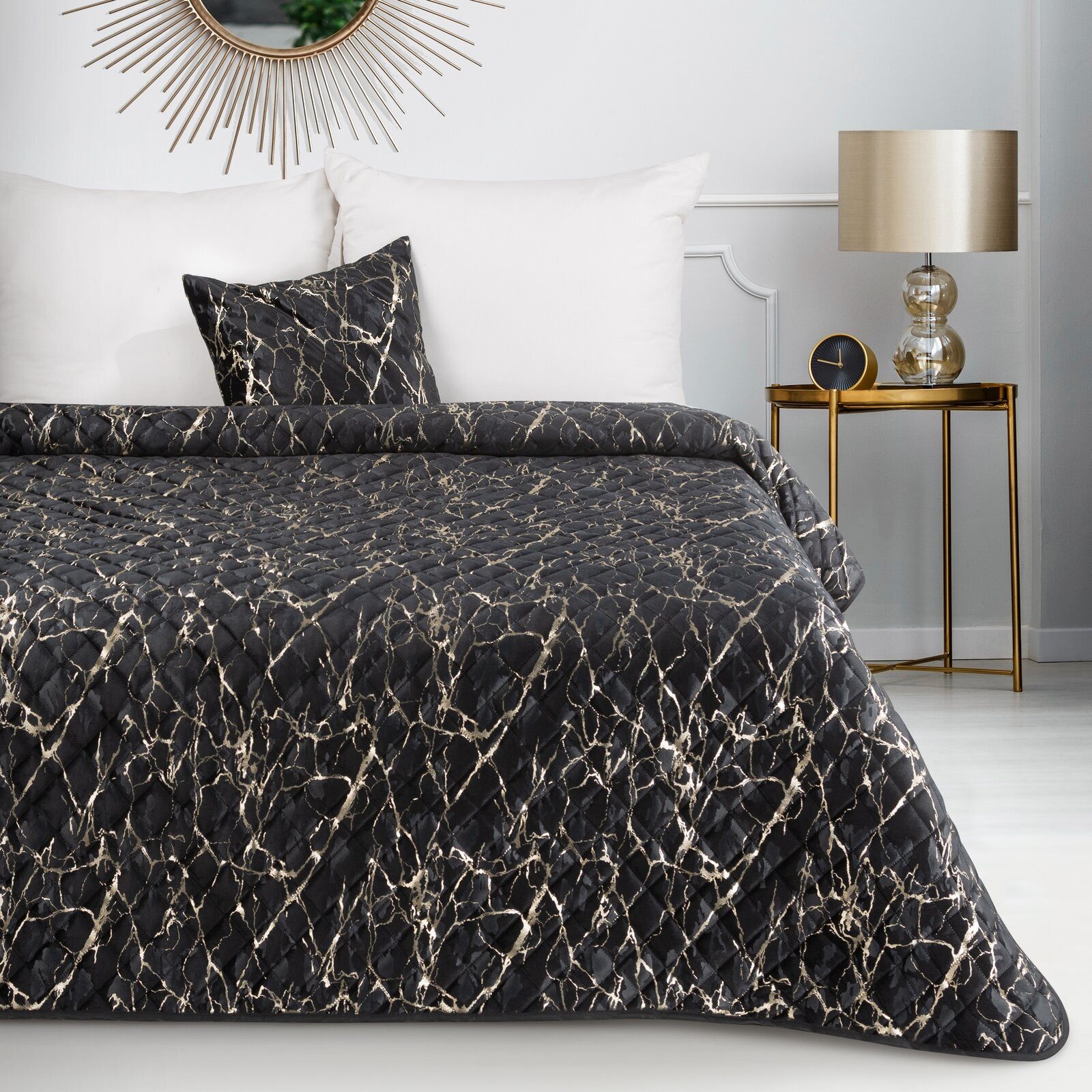 Eurofirany Tagesdecke BLINK4, elegant gesteppte Velours Decke mit glänzende günstig online kaufen