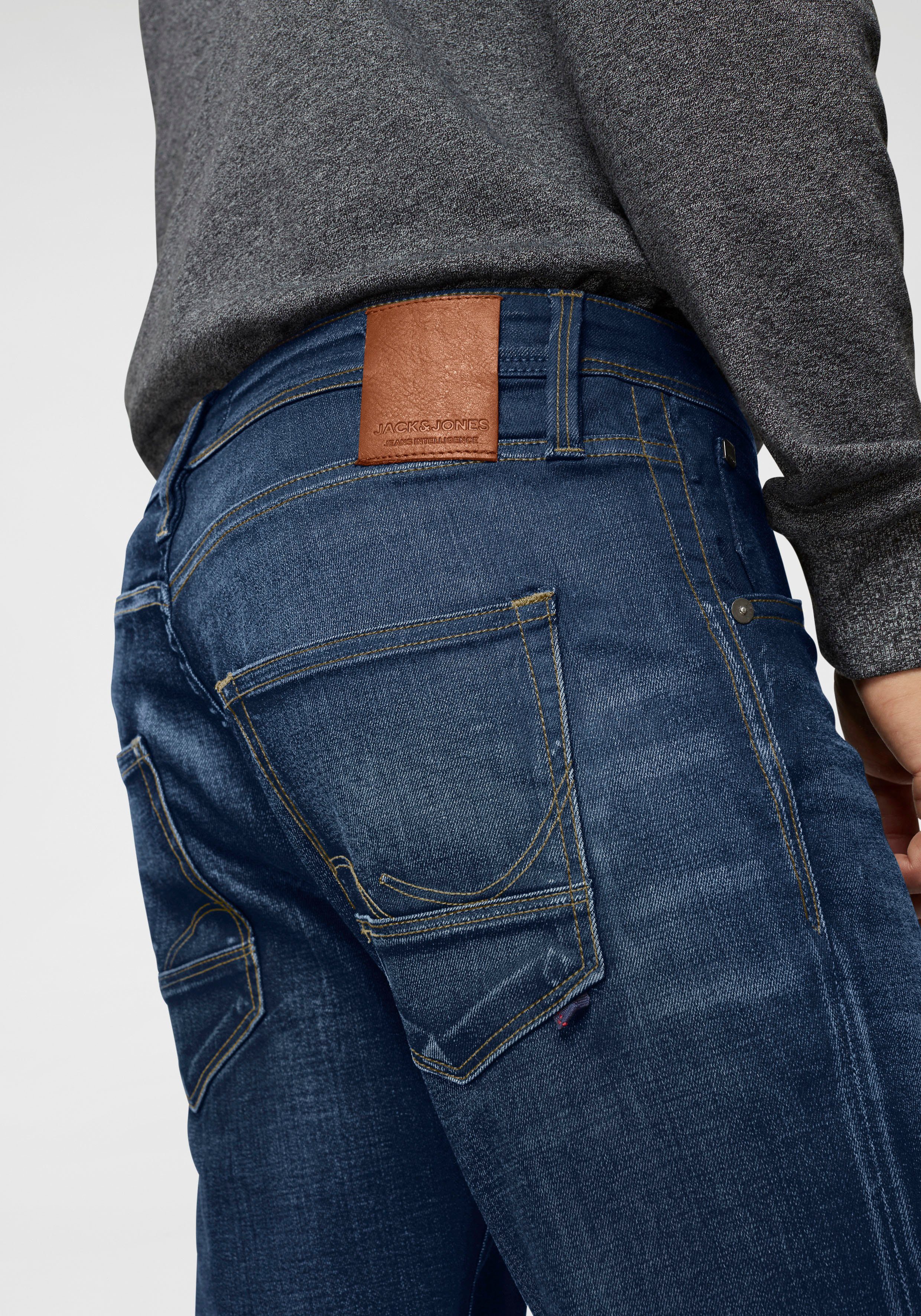 Jack & Jones Slim-fit-Jeans JJIGLENN – Slim-Fit-Jeans mit niedriger Leibhöhe Used, modisch, slim fit, Denim/Jeans – Bild 3 von 5