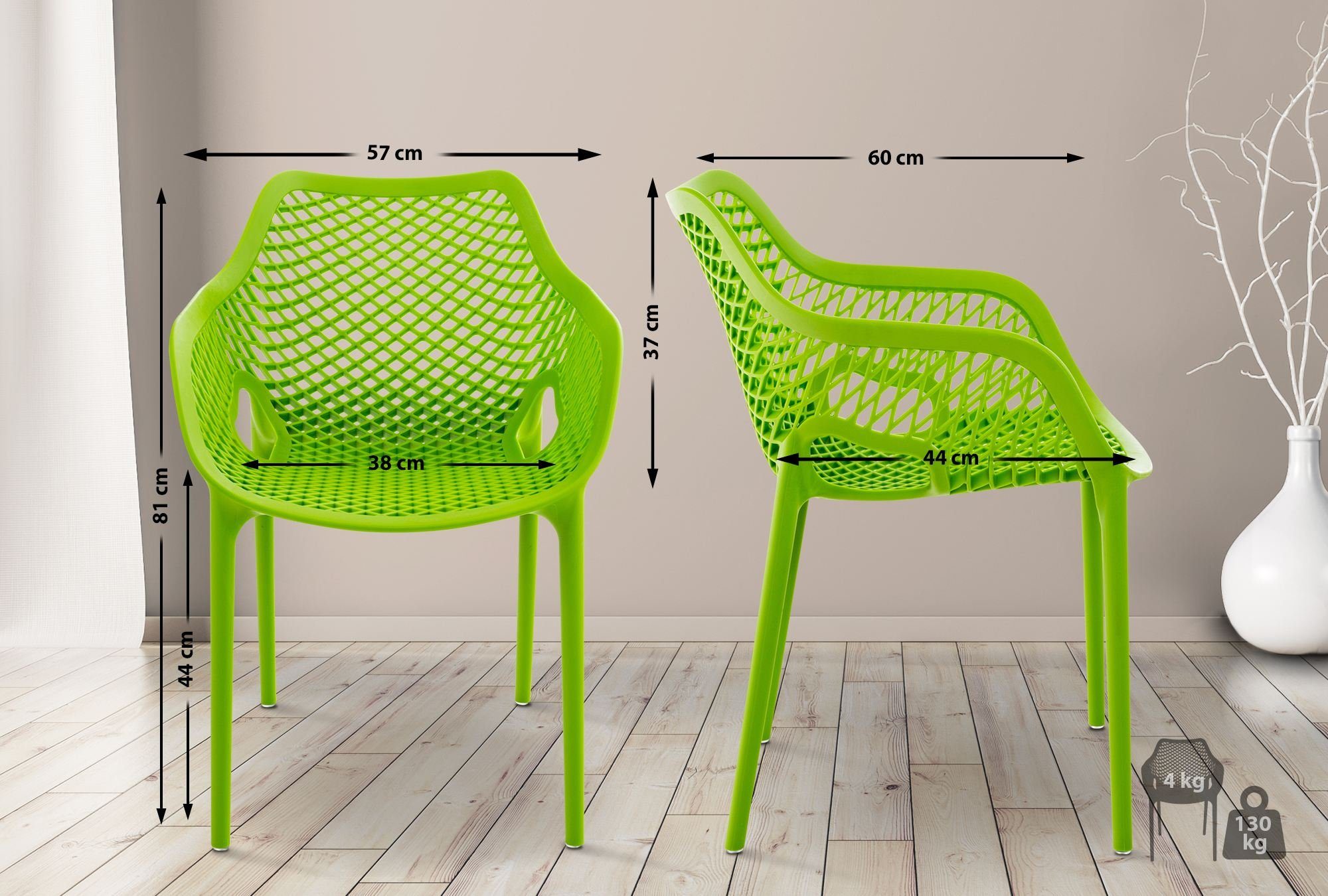 CLP Gartenstuhl Air XL, Outdoor, Kunststoff, günstig online kaufen