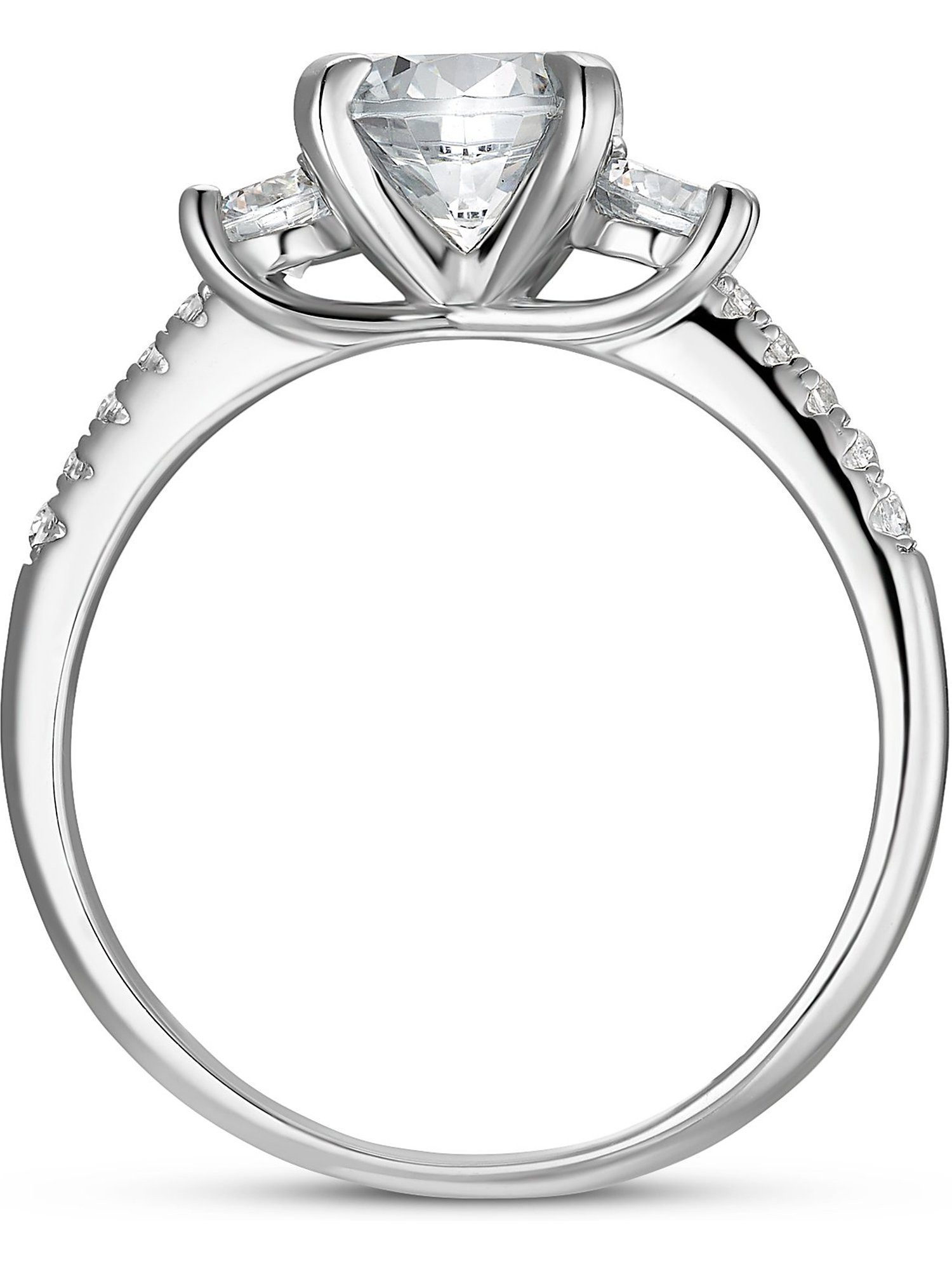 CHRIST Fingerring CHRIST Damen-Damenring 925er Silber 2 Zirkonia, Zirkonia
