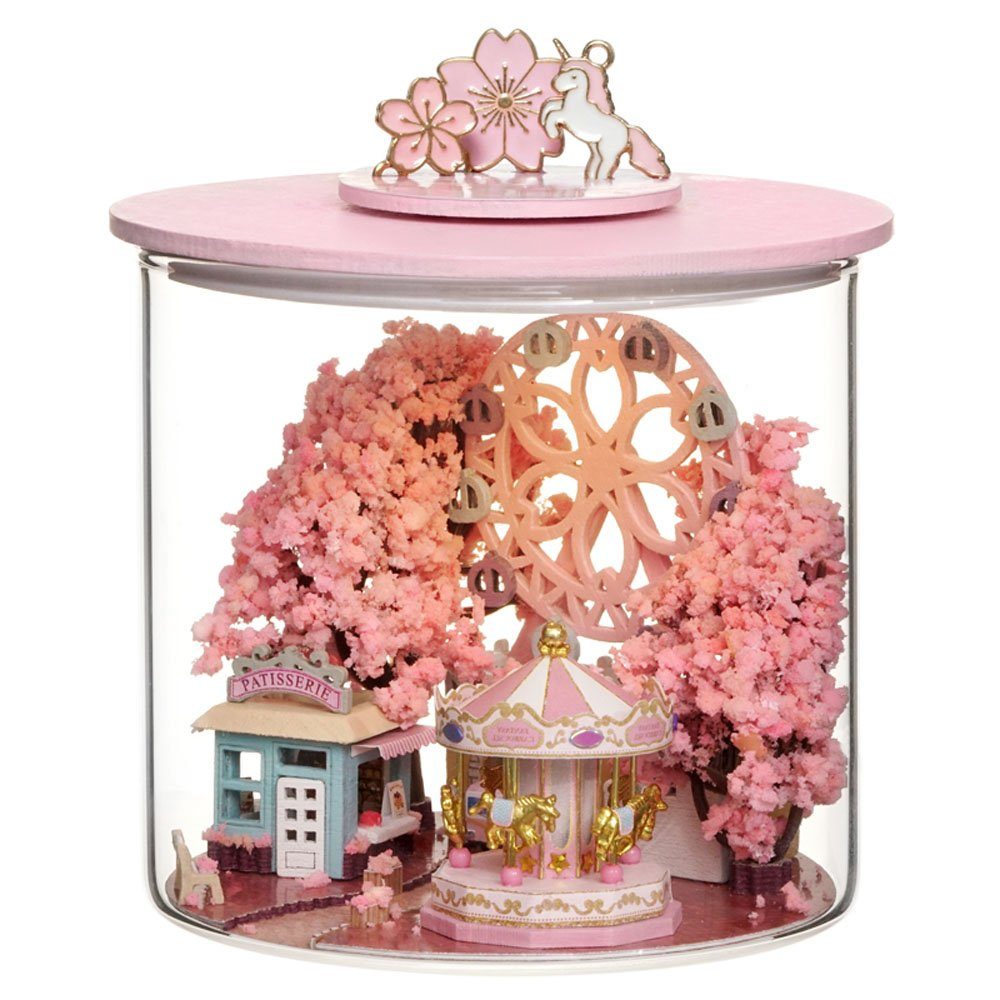 Cute Room 3D-Puzzle Puppenhaus Miniatur DIY Modellbausatz Kirschblüten, Puz günstig online kaufen