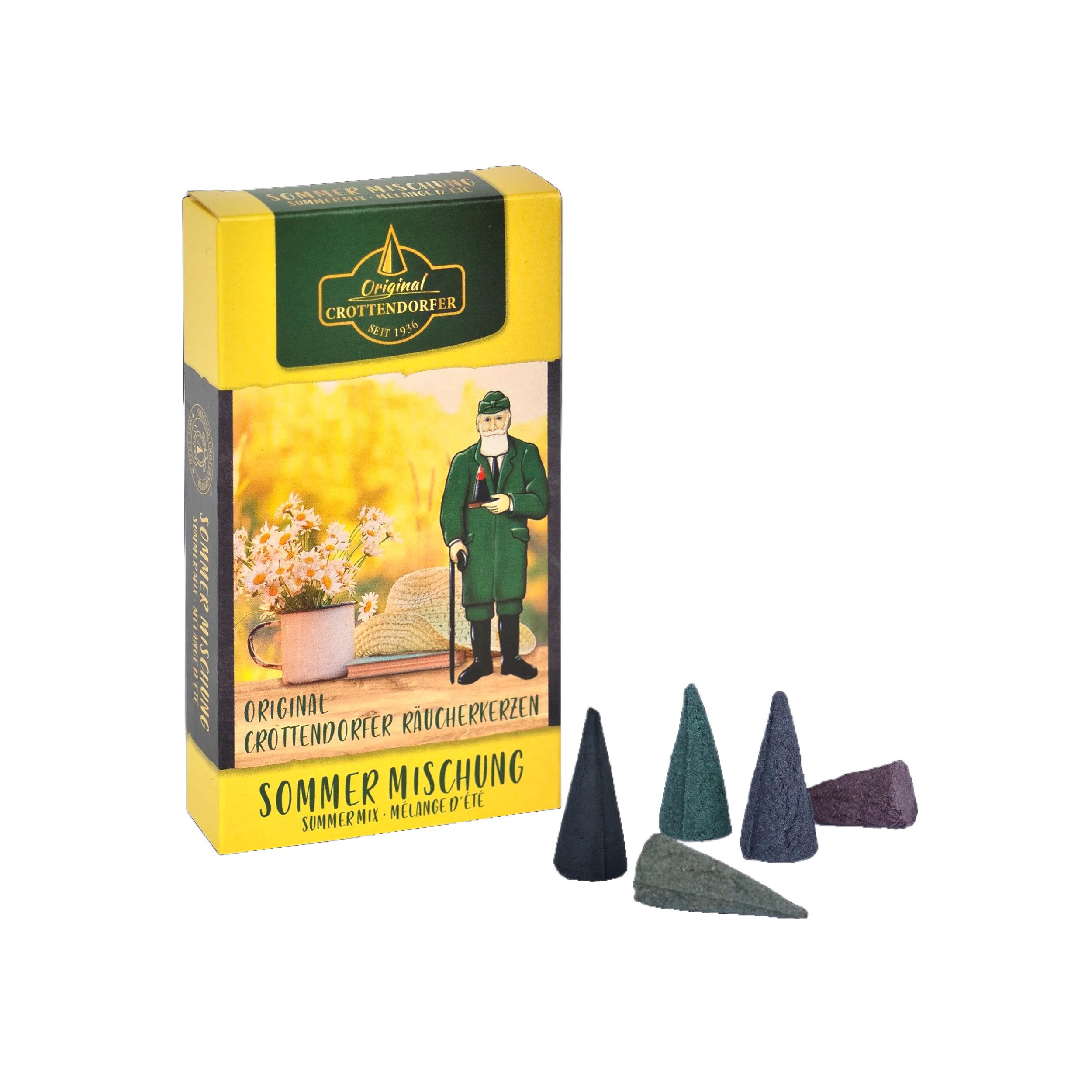 Crottendorfer Duftkerze Crottendorfer Räucherkerzen Sommer Mischung (24 Stück /Packung)