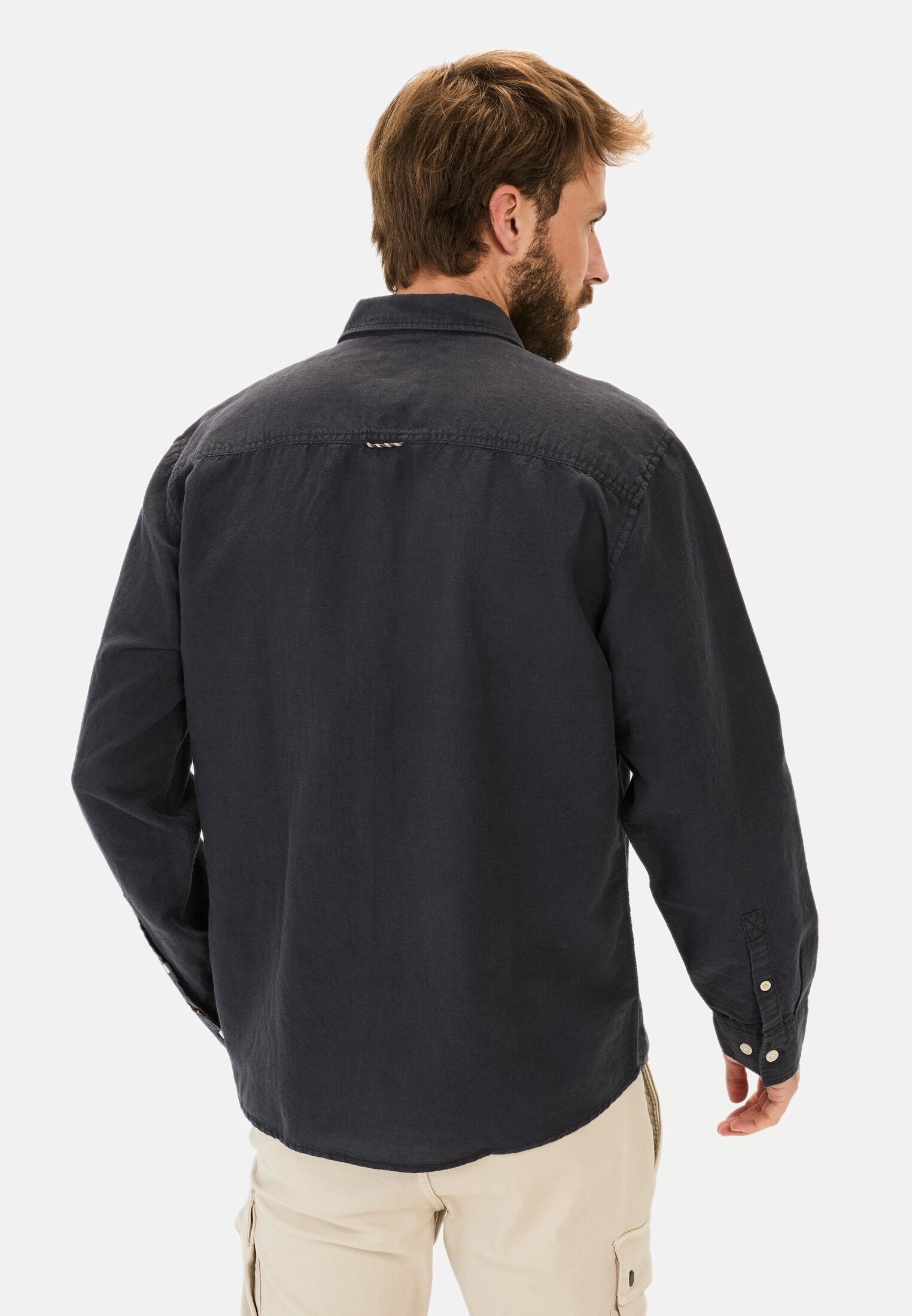 camel active Langarmhemd mit Soft-Wash-Veredelung Kentkragen günstig online kaufen