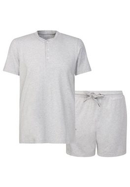 seidensticker Pyjama Henley (Set, 2 tlg) Schlafanzug kurz - Shirt im Henley-Design mit kurzer Knopfleiste