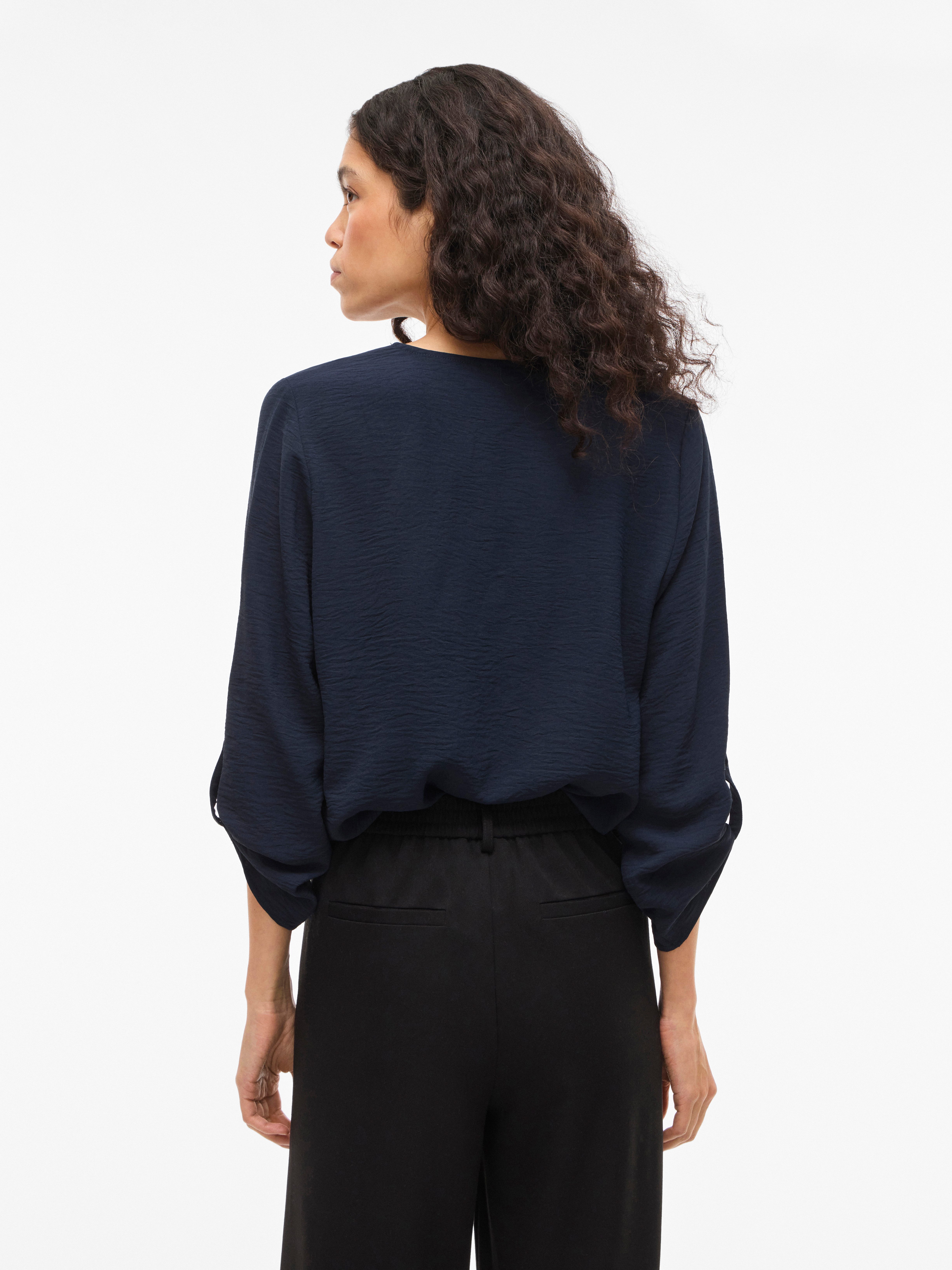 Vila Blusenshirt VIJOSA 3/4 V-NECK TOP - NOOS – Bild 3 von 5