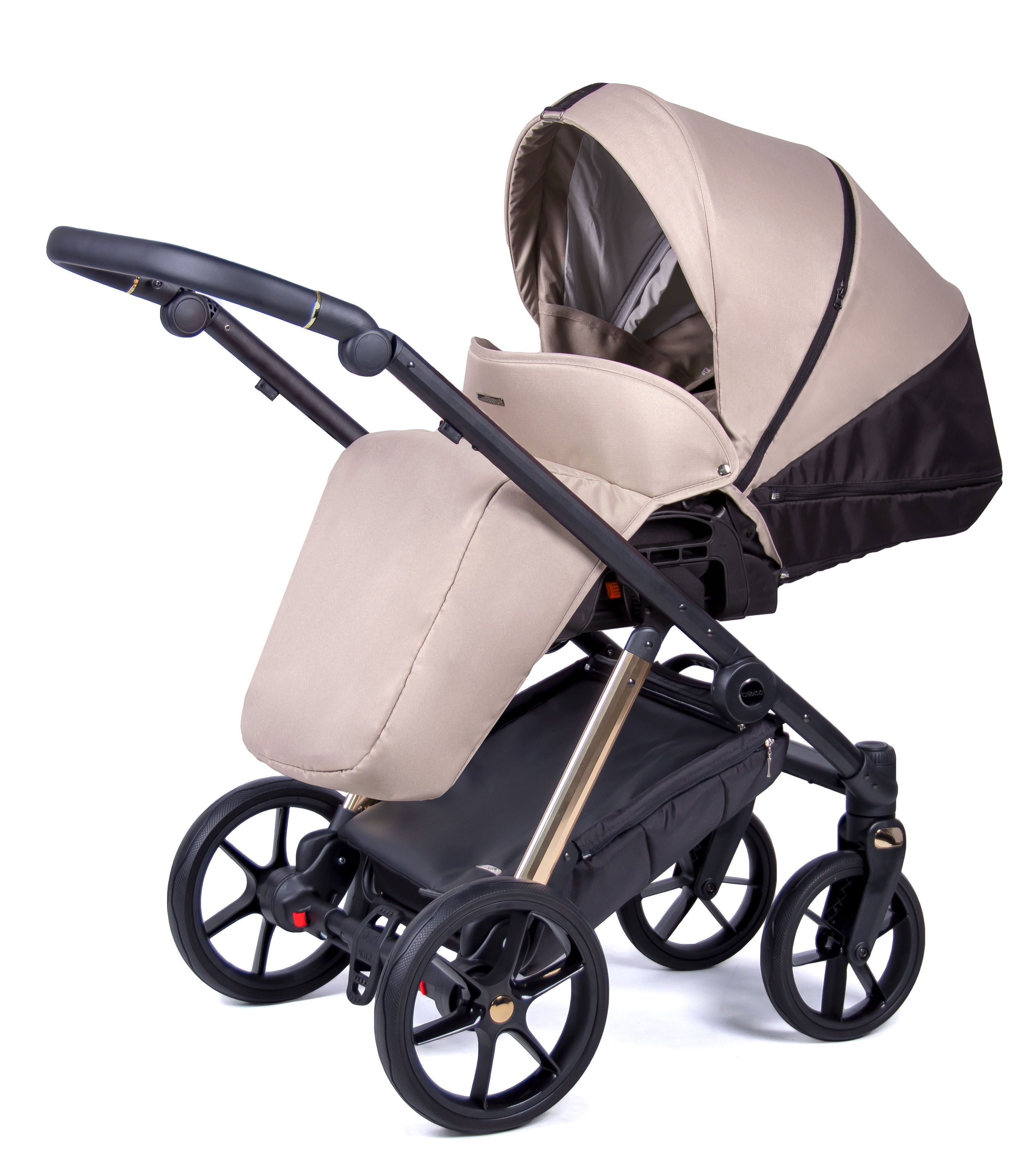 babies-on-wheels - 14 Kombi-Kinderwagen = Axxis Sand 2 24 Gestell in Designs Kinderwagen-Set 1 in - Teile gold