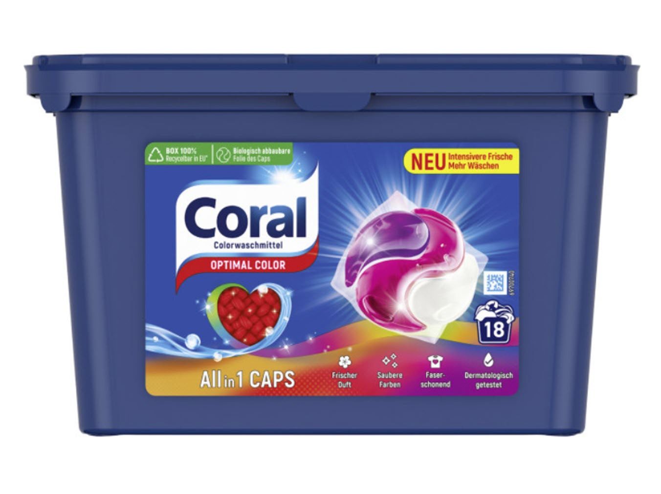 Coral Coral All in One Pods 18 Stück Color Colorwaschmittel