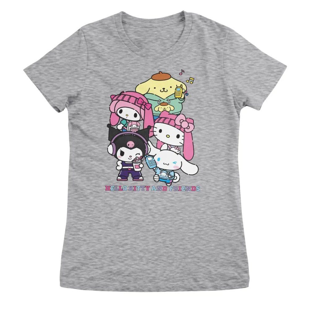 Hello Kitty T-Shirt And Friends Stacked Gang Girly Tee