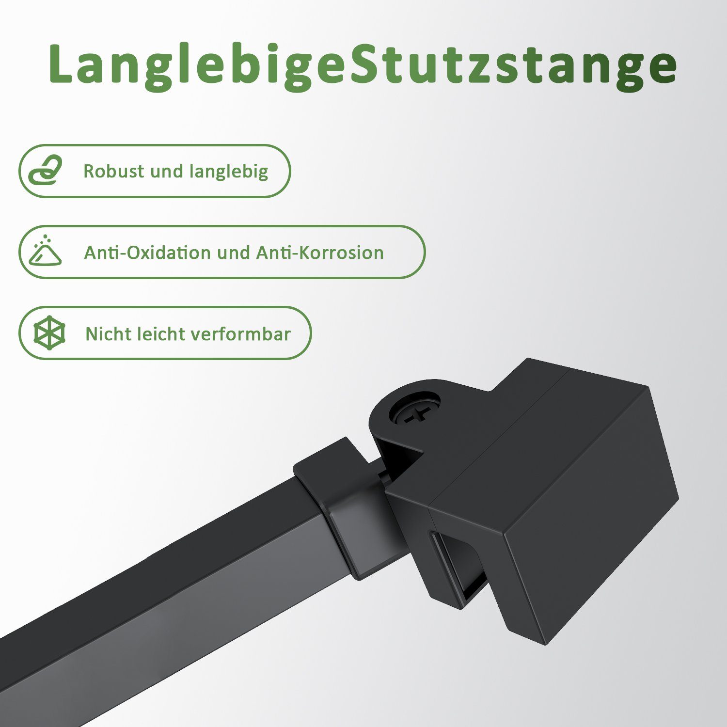 Stabilisator Haltestange In Boromal Schwarz Glaswand Stabilisierungsstange für Walk Duschwand-Stabilisationsstange