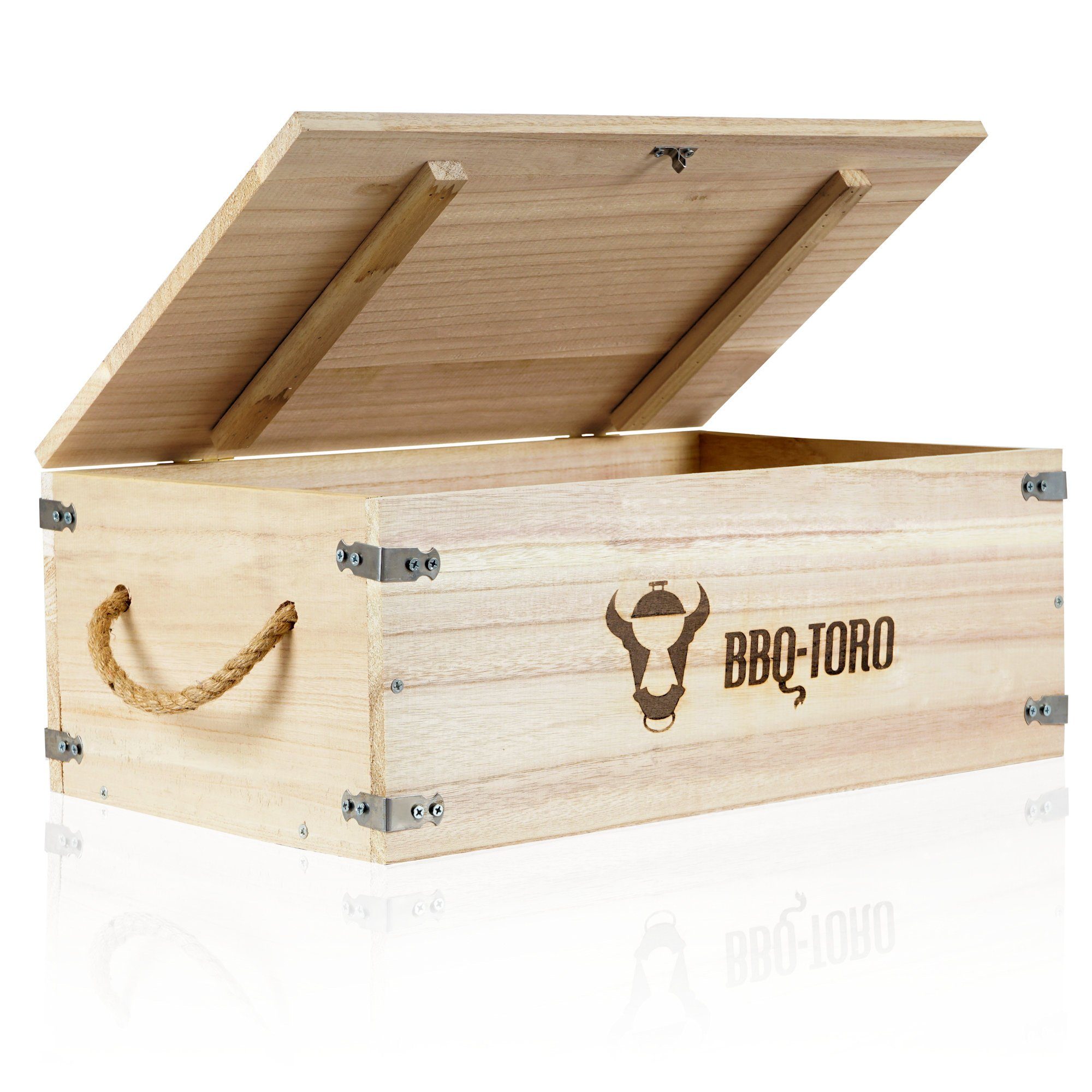 BBQ Toro Holzkiste Rustikale Holzkiste fur Dutch Oven und Grillzubehor Aufbewahrung Aufbewahrungskiste Holz