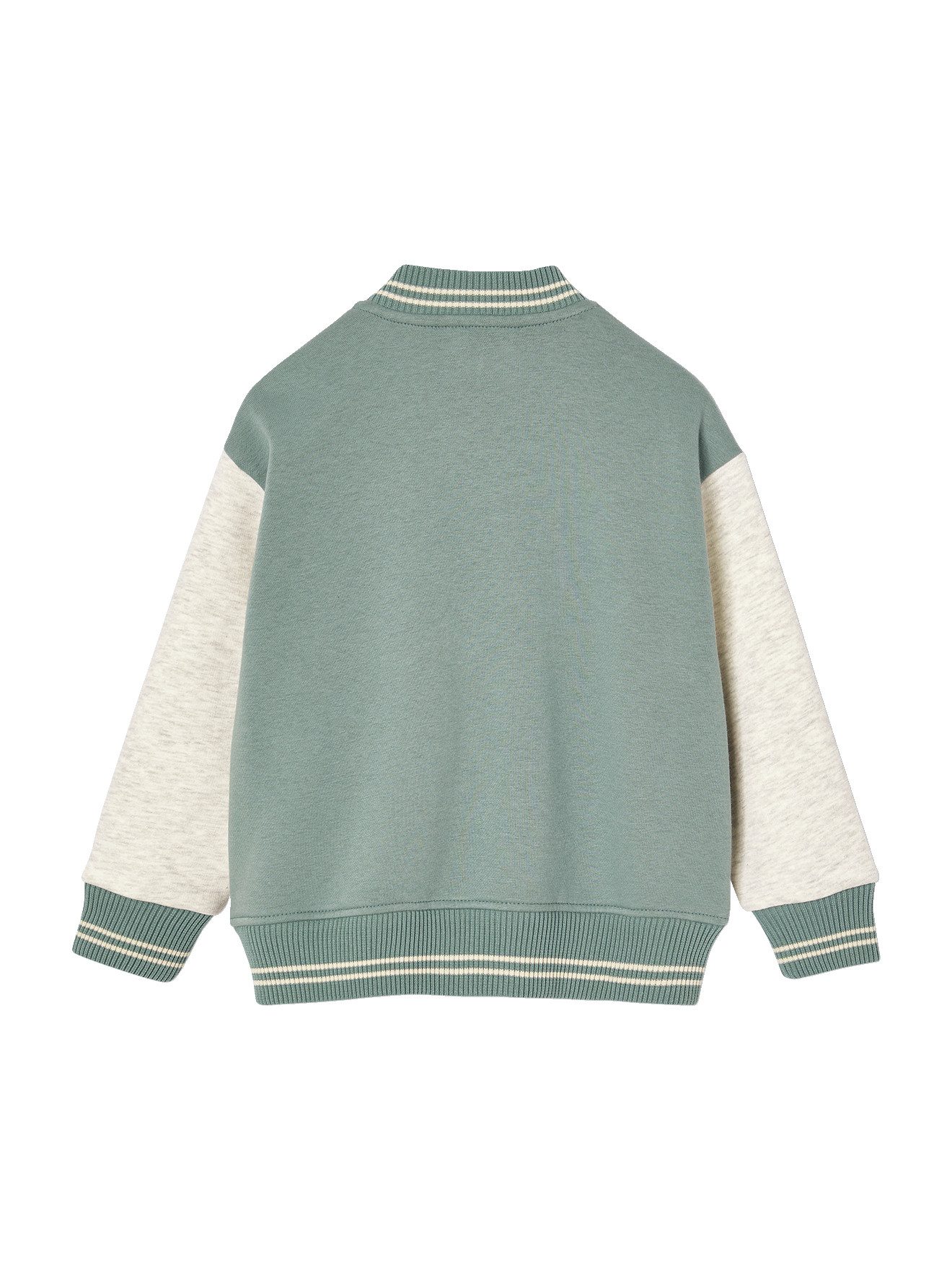 vertbaudet Fleecepullover College-Sweatjacke mit Aufnäher Jungen