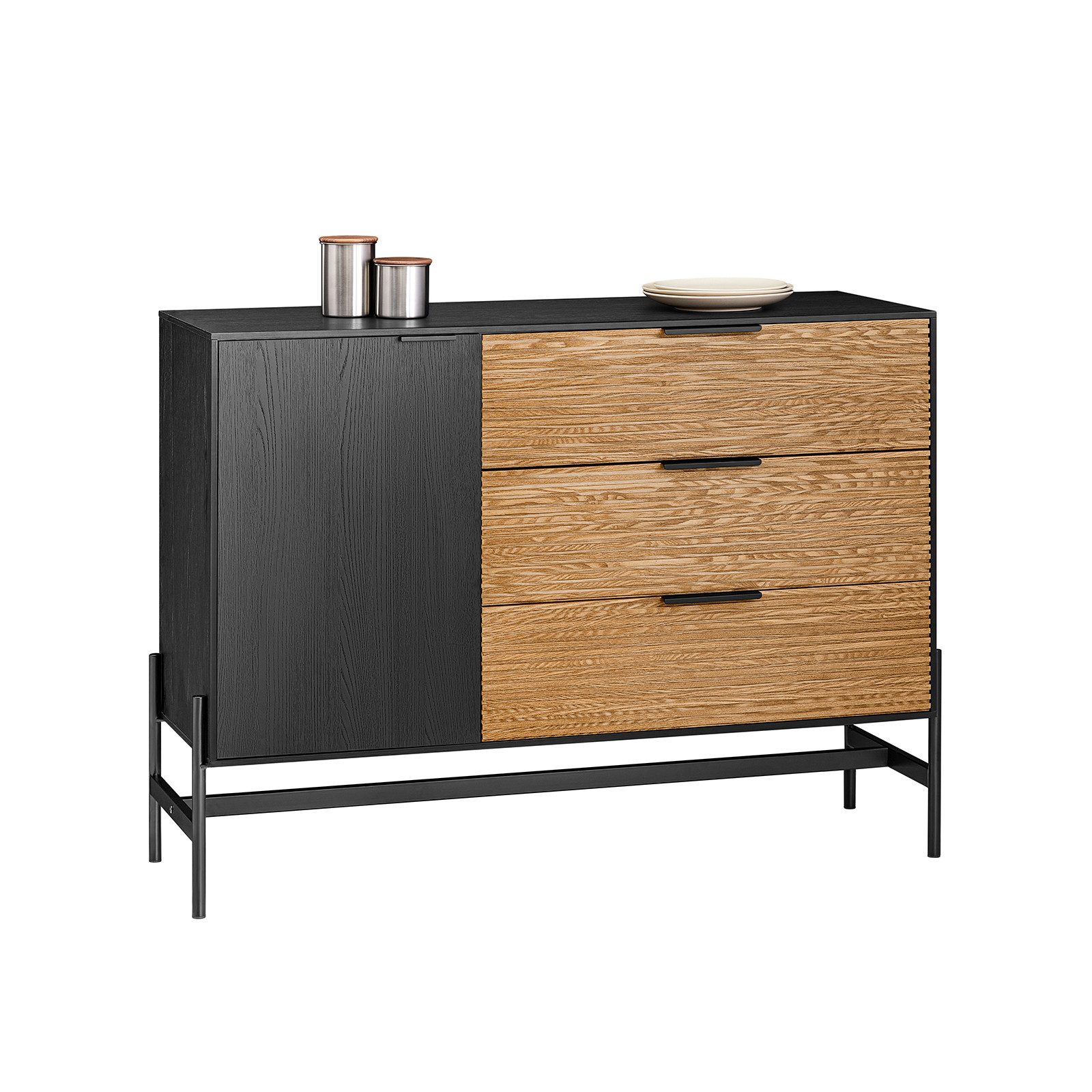 SoBuy Sideboard HFSB02, Küchenschrank Kommode Flurschrank Buffet Schuhschrank TV-Schrank