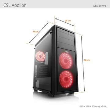 CSL Sprint V28112 Gaming-PC (AMD Ryzen 5 4500, AMD Radeon RX 6400, 16 GB RAM, 1000 GB SSD, Luftkühlung)