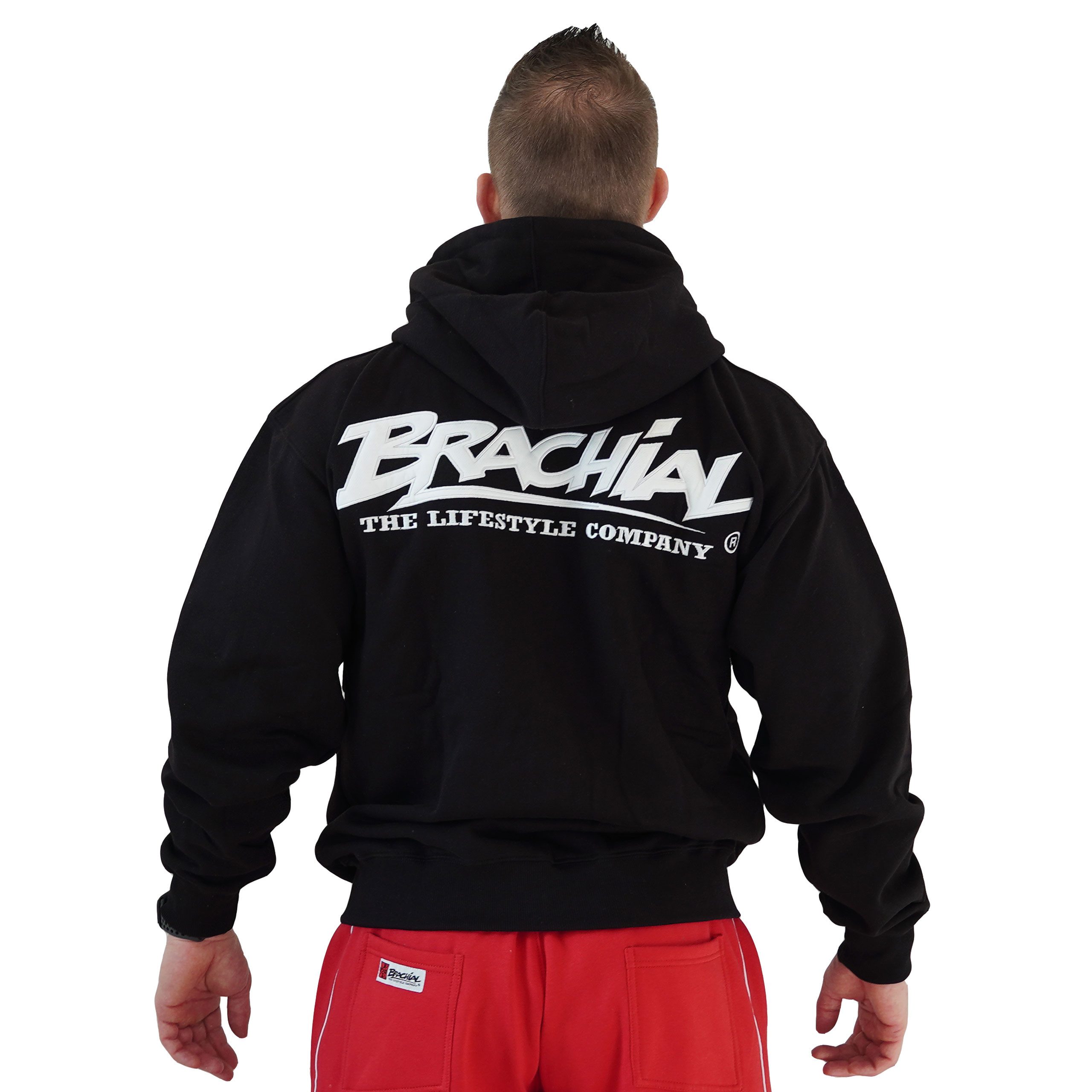 BRACHIAL THE LIFESTYLE COMPANY Kapuzensweatjacke Brachial Zip-Hoody "HDZC-reed" schwarz/weiß