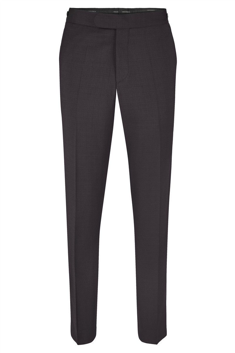 Wilvorst Anzughose Wilvorst CLASSICs Herren Smokinghose Drop8 Aubergine