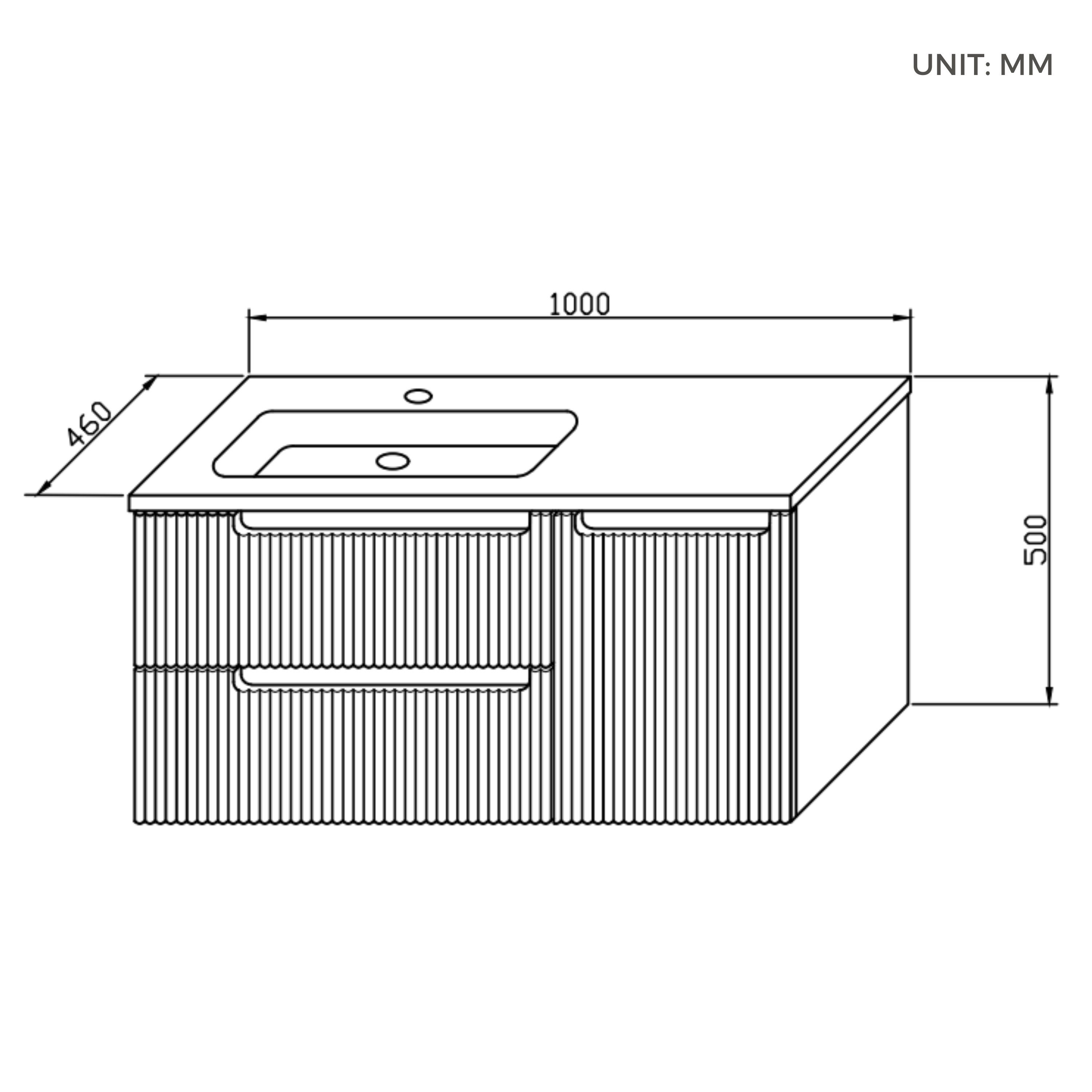 BRIDGE BENO Badmöbel-Set 100 cm Hängeschrank günstig online kaufen