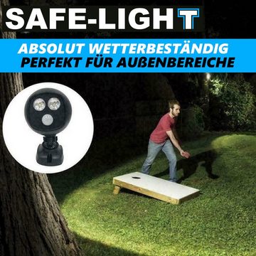 MAVURA LED Außen-Wandleuchte SAFE-LIGHT Sicherheitslicht Klemmlicht Multifunktionslicht, LED fest integriert, Tageslichtweiß, Flutlicht mit Bewegungsmelder Außenleuchte