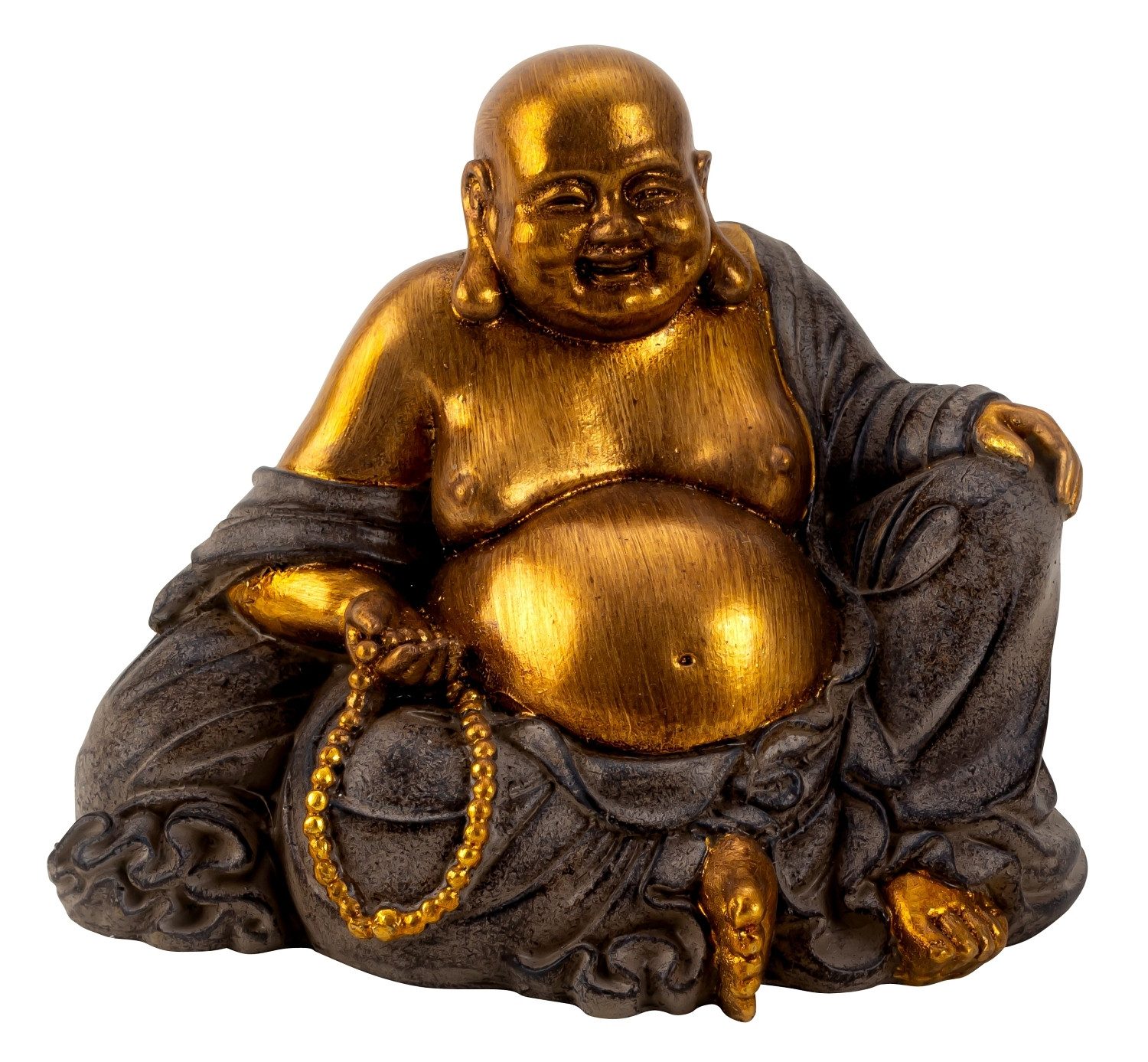MF Dekoobjekt Buddhafigur Serene Lächeln Lachender Buddha Figur – Bild 3 von 3