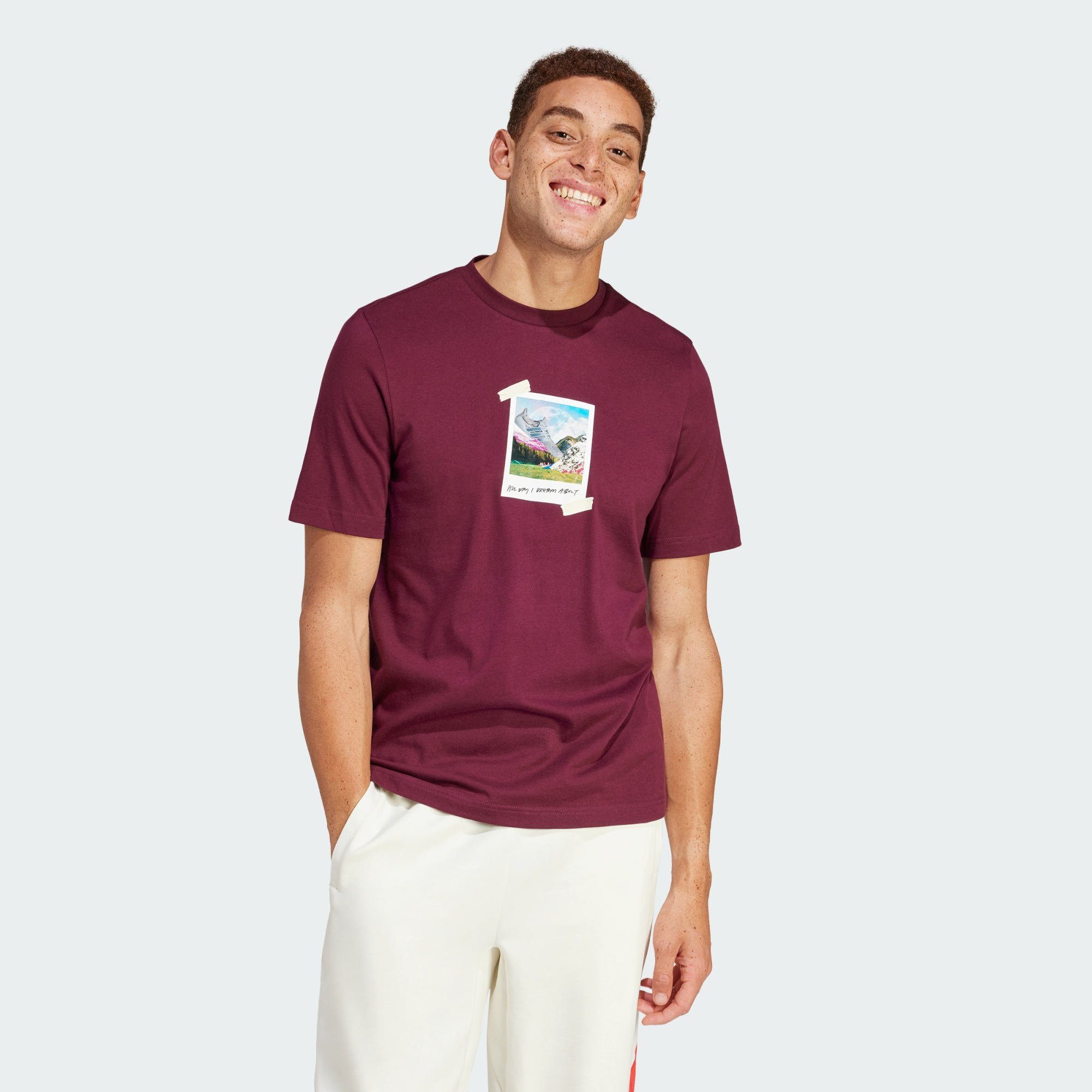 adidas Sportswear T-Shirt ALL DAY I DREAM ABOUT... GRAPHIC T-SHIRT Maroon