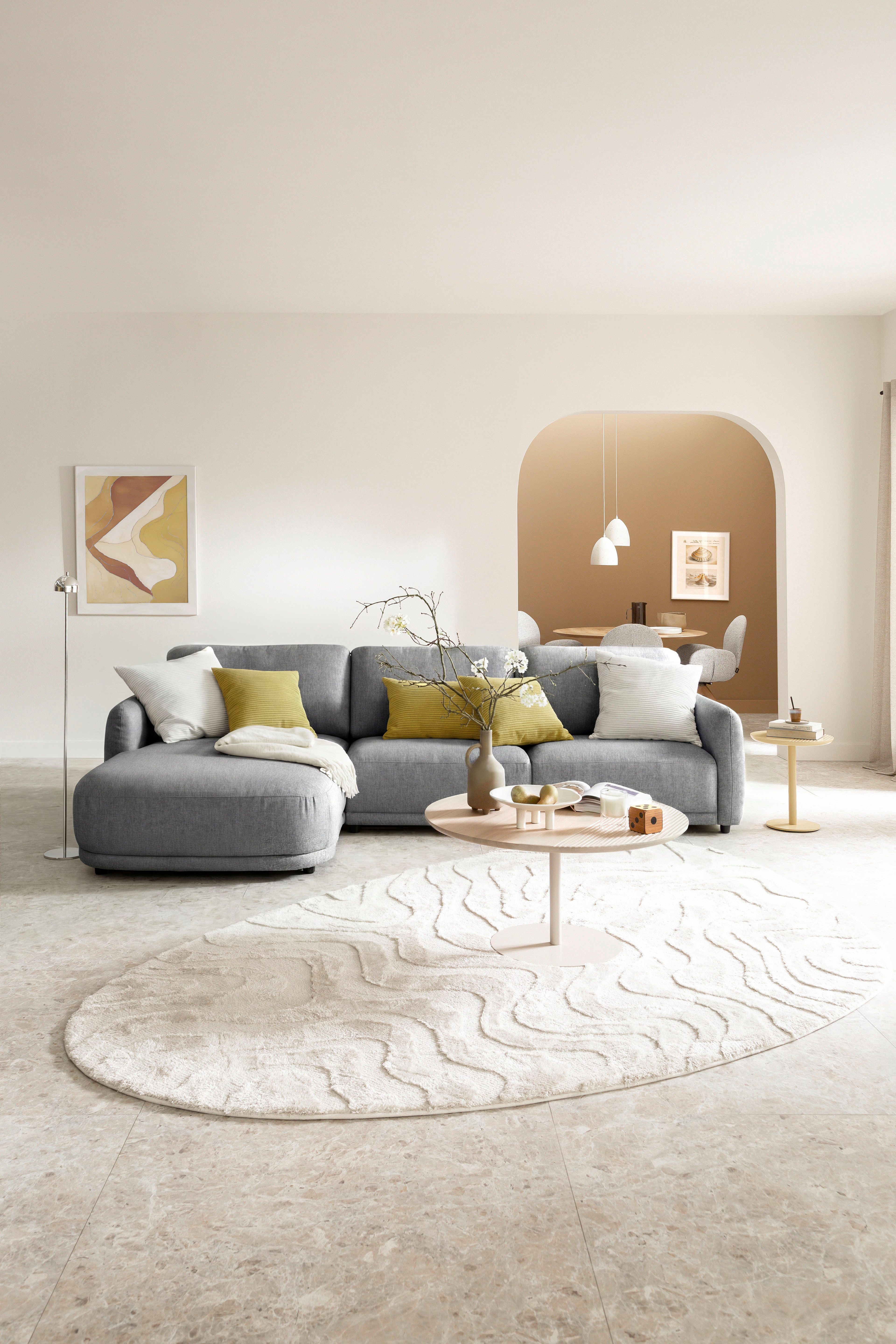 SCHÖNER WOHNEN-Kollektion Ecksofa Wonder, Organische Eck-Lounge für dein Zuhause, Sanfte Kurven, Kammerkissen-Komfort & maximale Entspannung