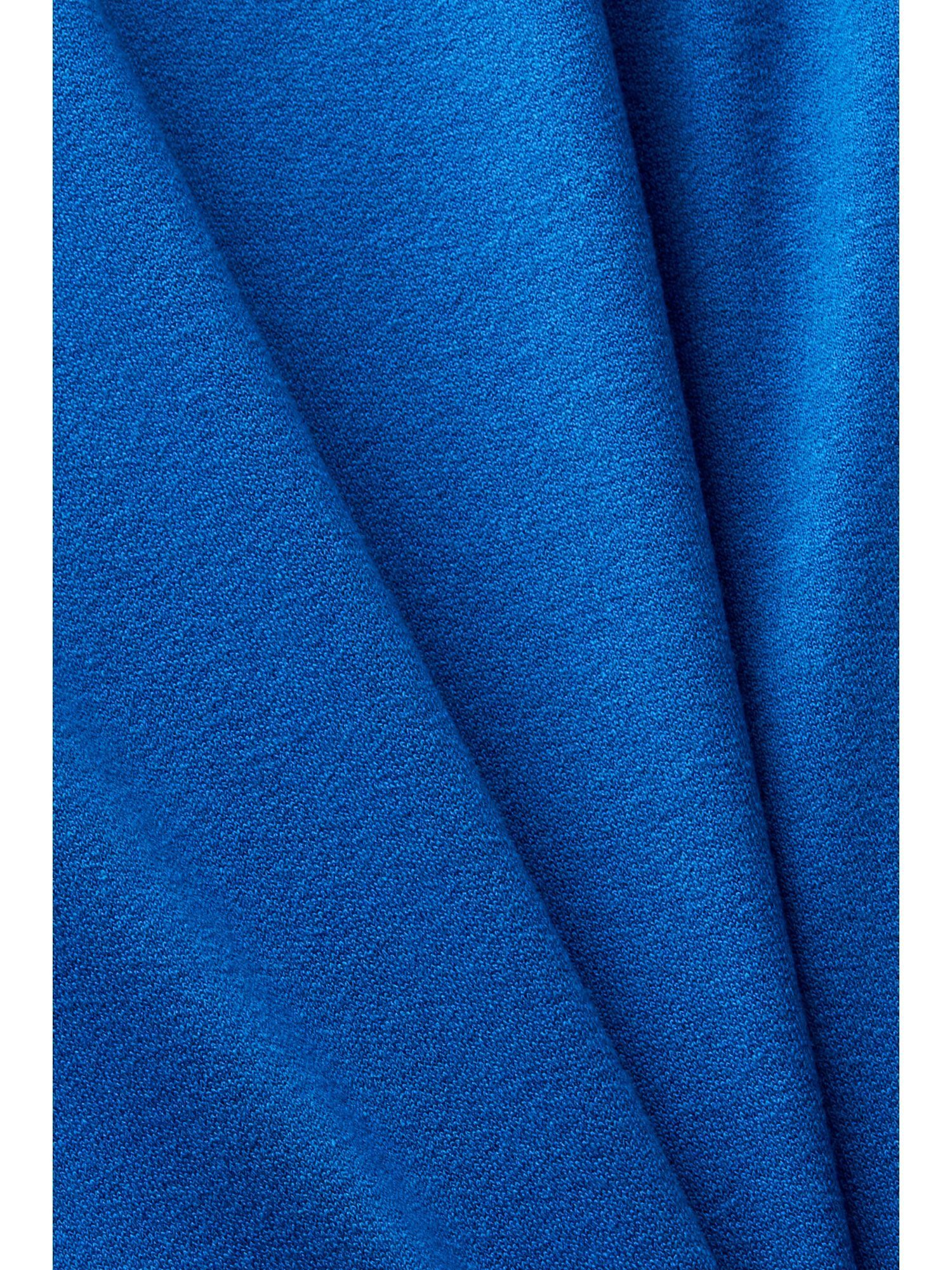 BRIGHT ECOVERO™ Longsleeve Smok-Details, Langarmshirt mit LENZING™ Esprit BLUE (1-tlg) edc by