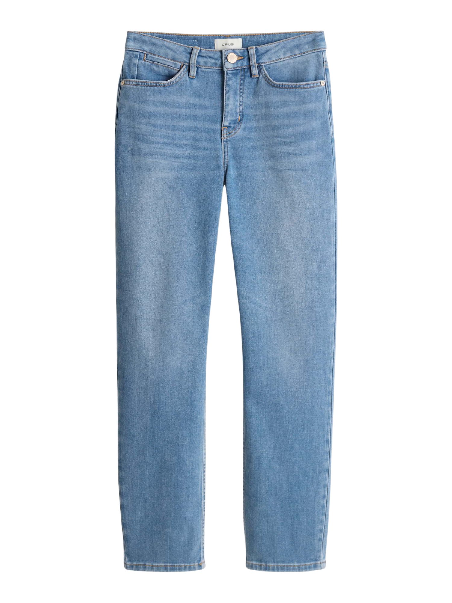 OPUS 5-Pocket-Jeans blau,Casual,Baumwolle,Unifarben,Straight Leg,Niedrig