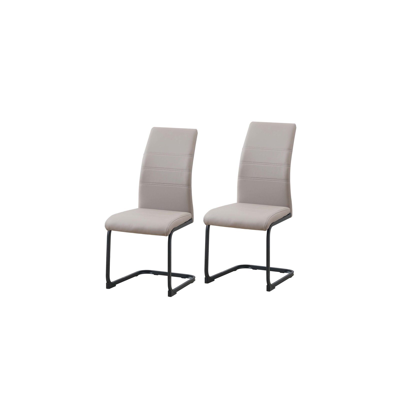 HTI-Line Freischwinger Schwingstuhl 2er Set PU cappuccino SallyP (Set, 2 St), Freischwinger Esszimmerstuhl Kunstleder