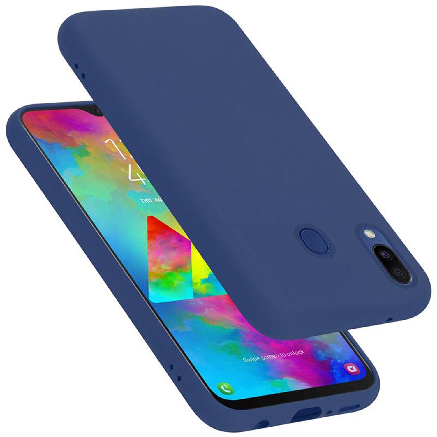 Cadorabo Handyhülle für Samsung Galaxy M20 Hülle Samsung Galaxy M20, Flexible Hülle TPU Silikon Schutzhülle Back Cover Case