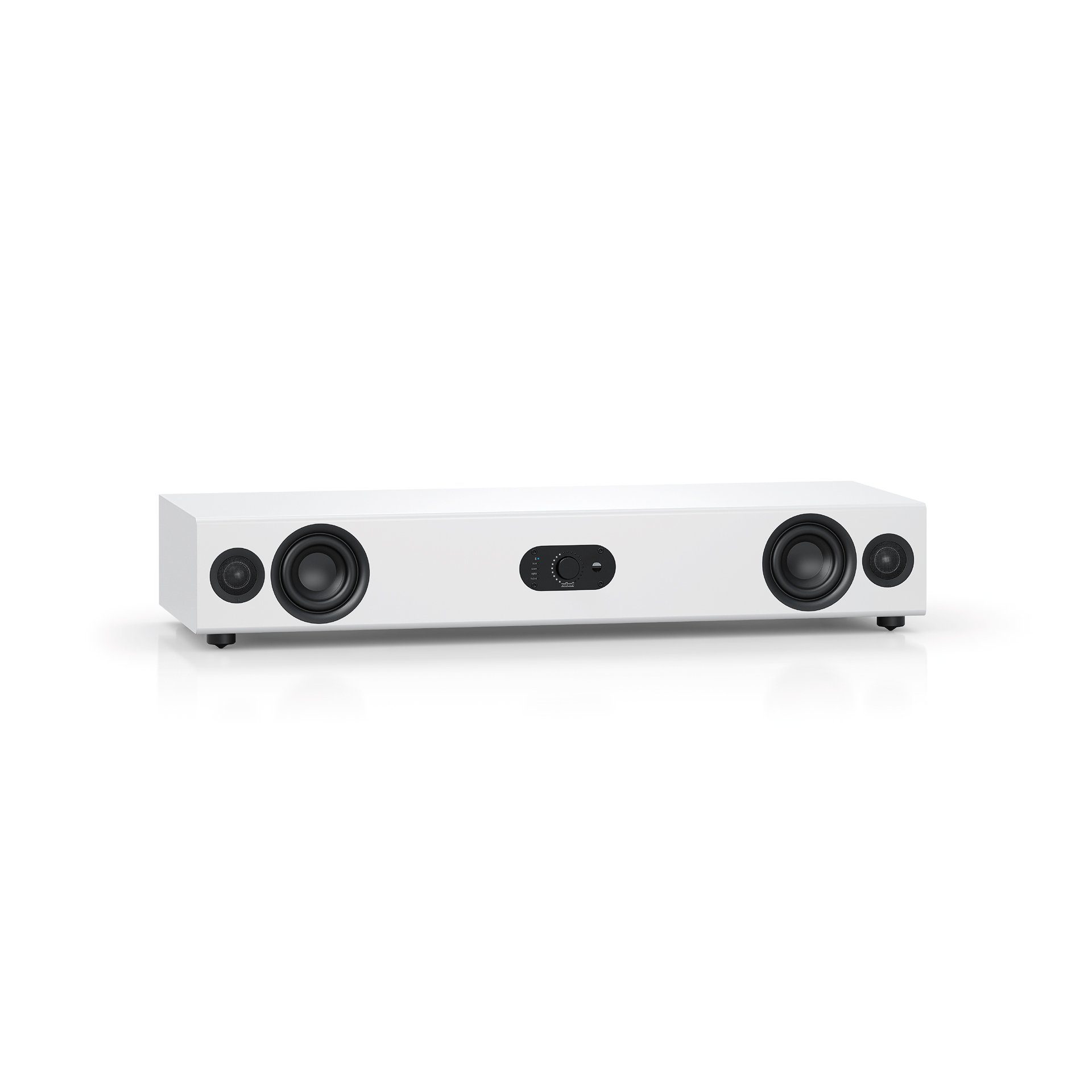 (240 Weiß Voice+, W, AS-3500 Dolby Digital Bluetooth eARC) HD 5.0 aptX und Mehrschichtlack Decoder, HDMI nuPro Soundbar Nubert