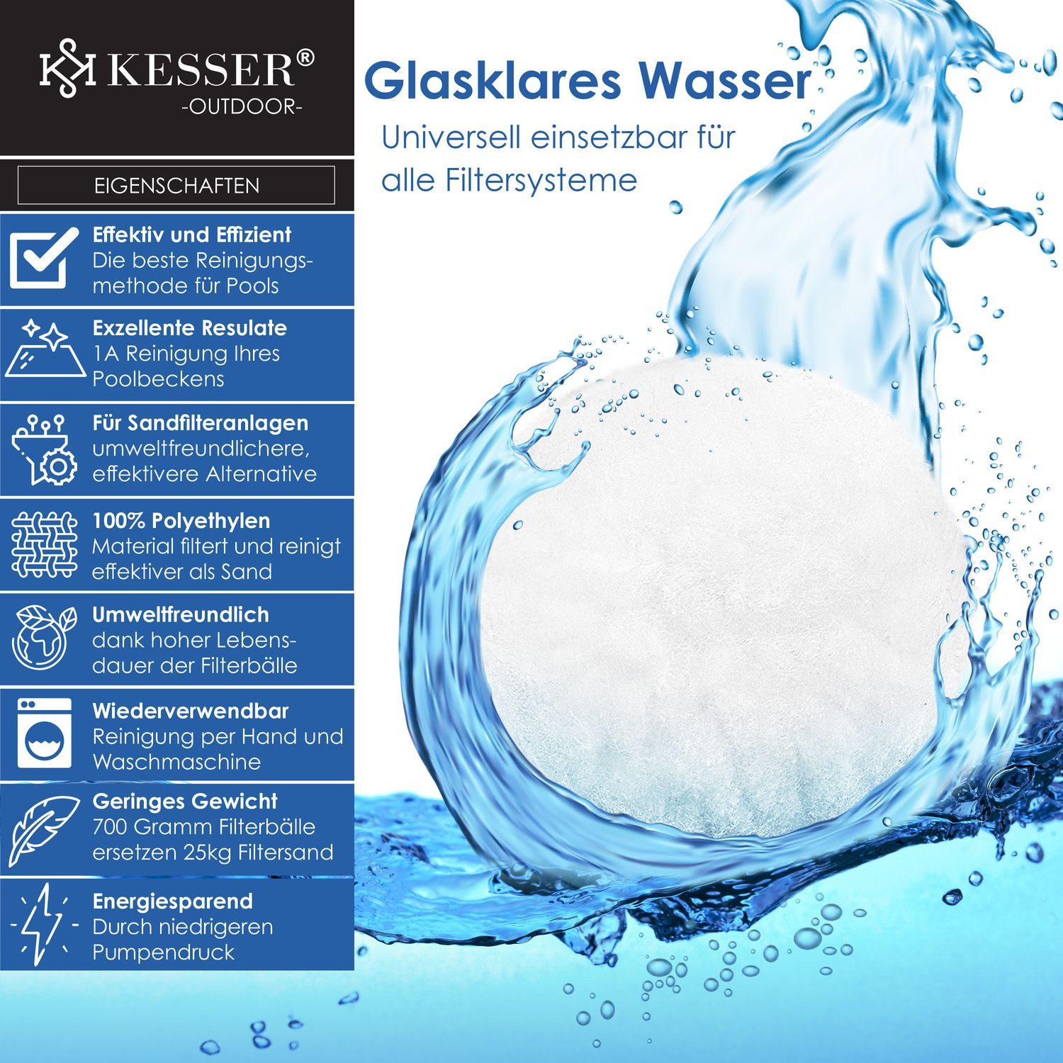 KESSER Sandfilteranlage, Polysphere Filterbälle Filter Sandfilteranlage günstig online kaufen