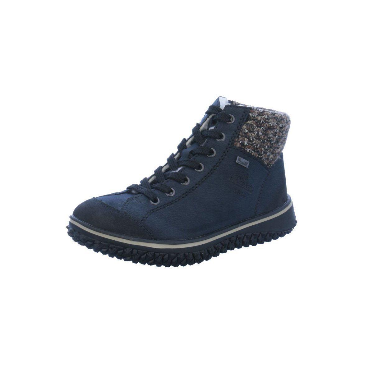 Schnür-Stiefeletten für Damen in blau Stiefelette