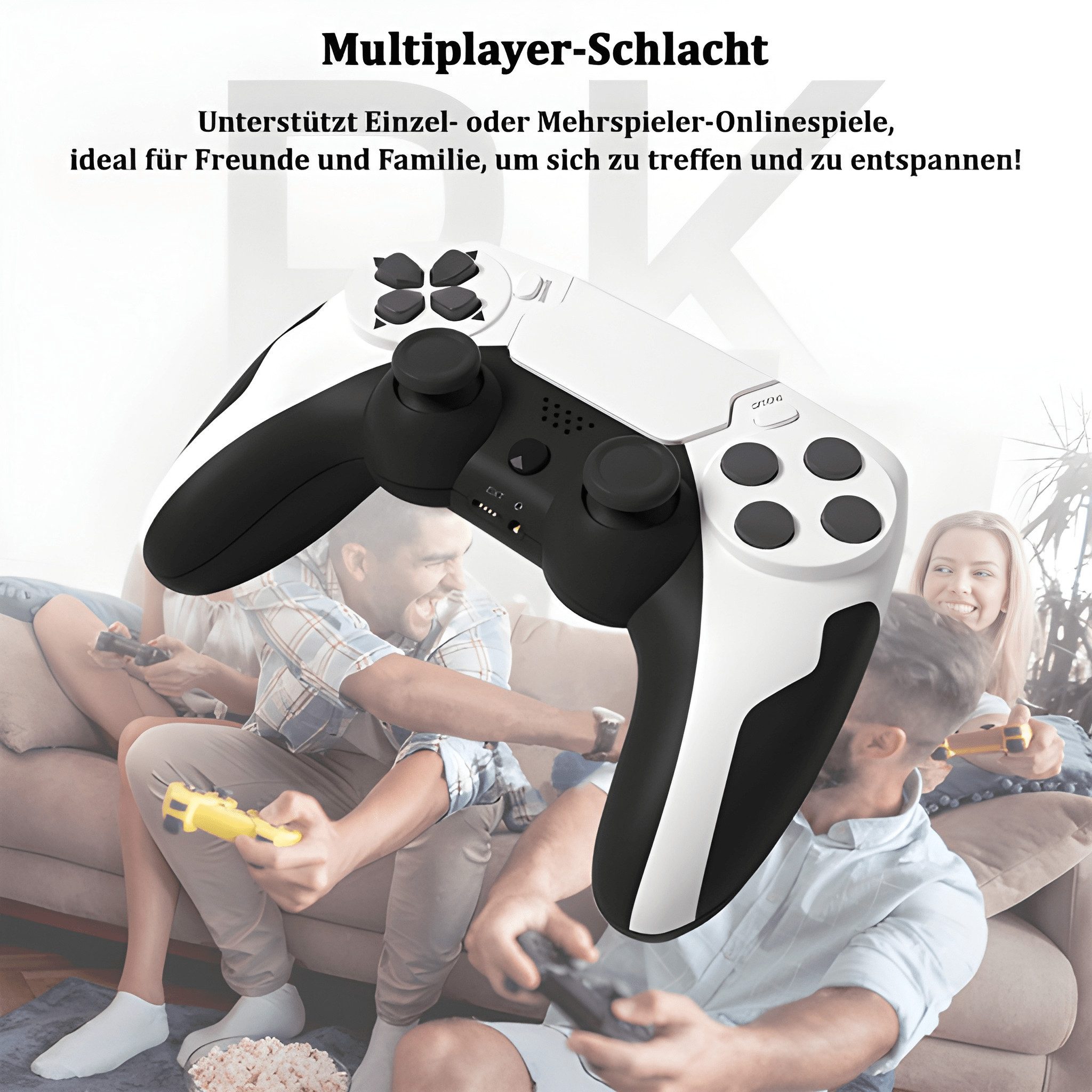 Athlix Gamepad kabellos für PS4 & PC, Dual Vibration, Touchpad PlayStation 4 Controller