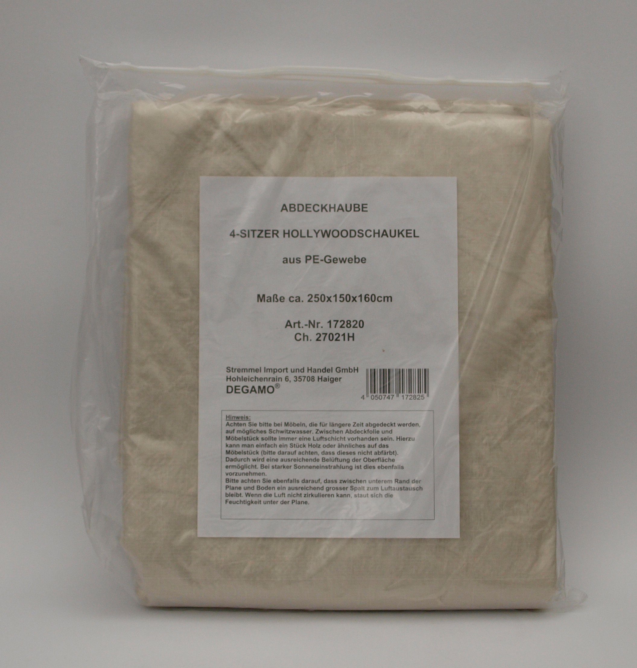 DEGAMO Gartenmöbel-Schutzhülle (1-St), für Hollywoodschaukel 250cm, PE tran günstig online kaufen
