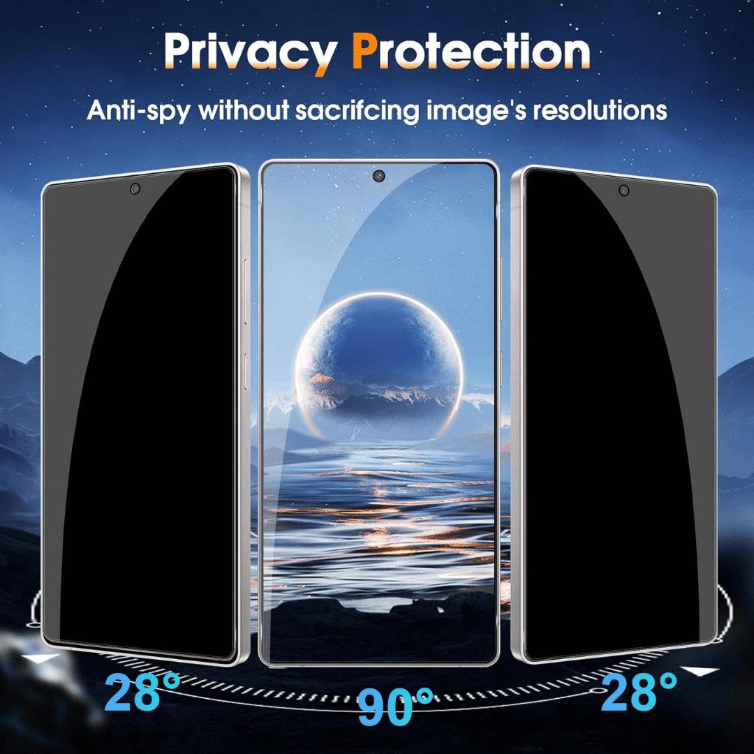 SmartUP Displayschutzglas 2X Schutzglas für Samsung Galaxy S25 Ultra Blickschutz Panzerglas Full für Samsung Galaxy S25 Ultra, Anti-Spy, Sichtschutz – Bild 3 von 5