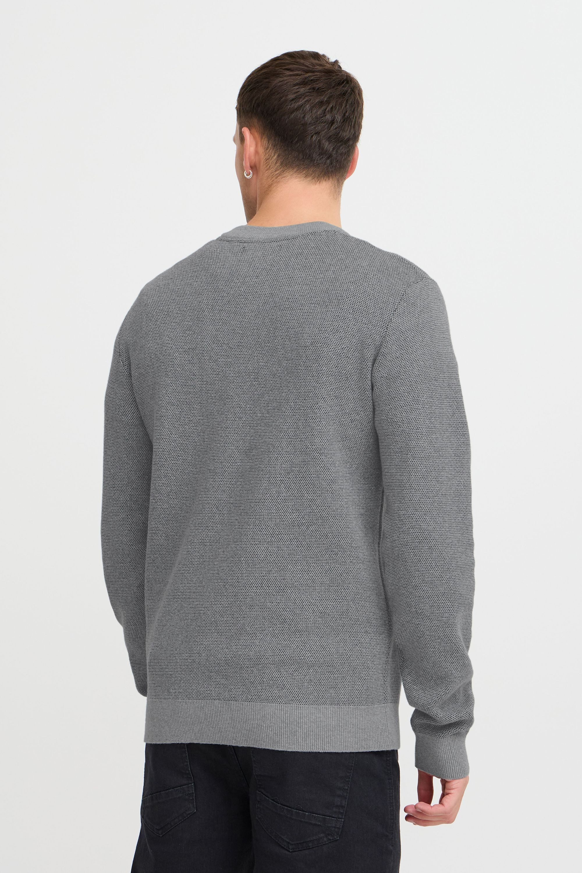 Blend Strickpullover BHPullover Klassischer Grobstrickpullover mit Rundhalsausschnitt